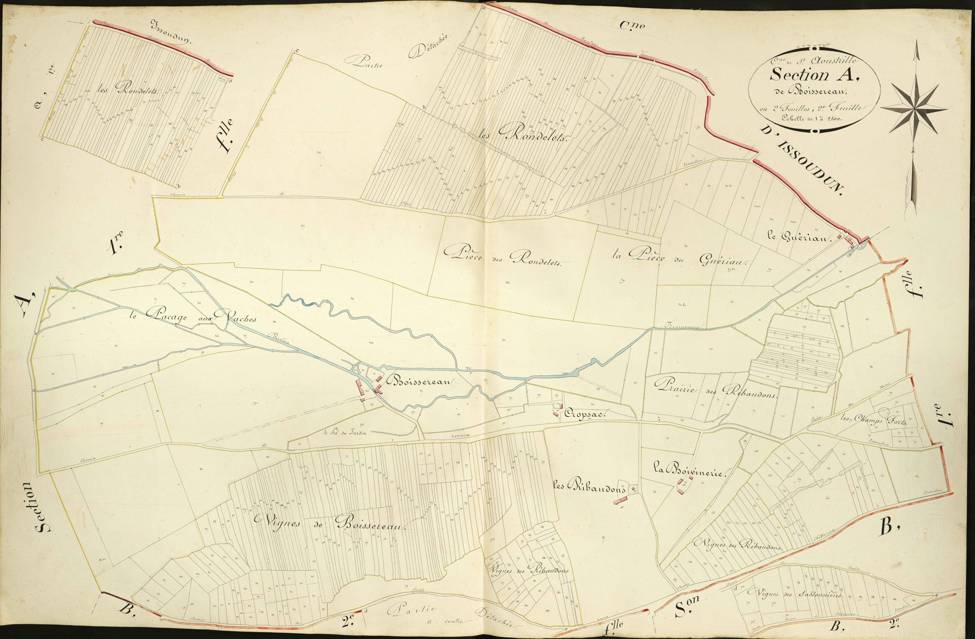 Saint-Aoustrille - Section A2, dite de Boissereau.
