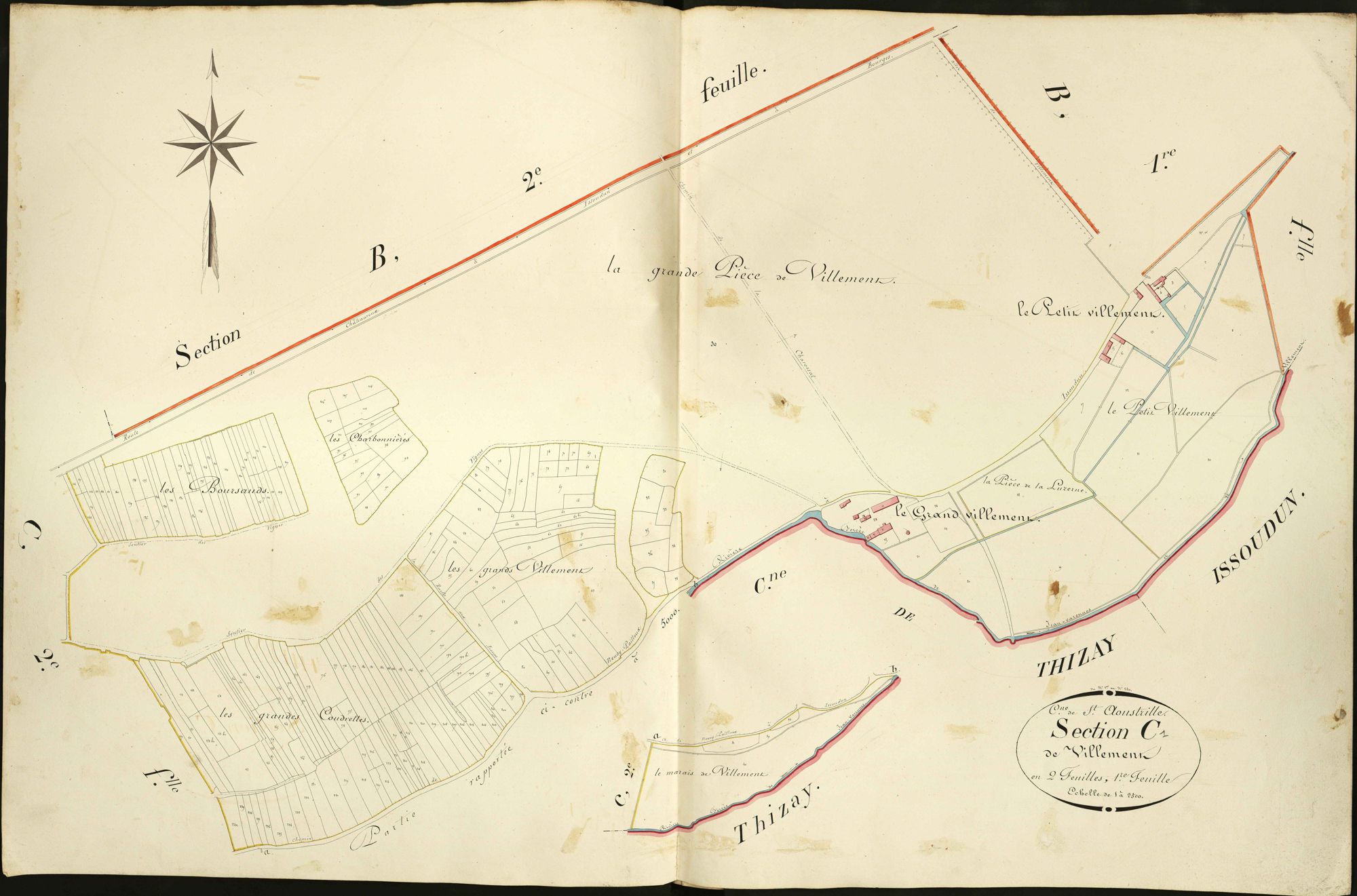 Saint-Aoustrille - Section C1, dite de Villement.