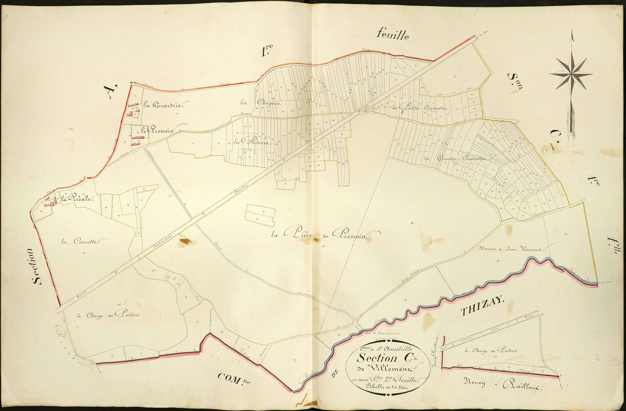 Saint-Aoustrille - Section C2, dite de Villement.