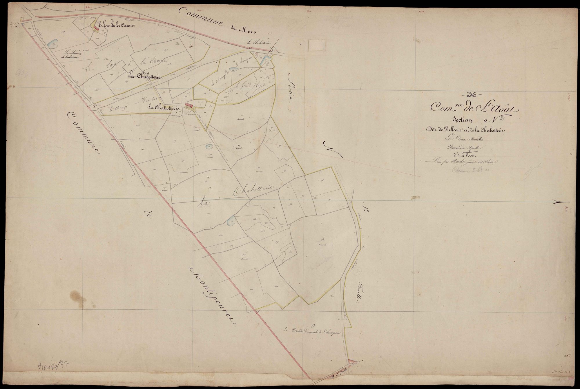 Saint-Août - Section N2, dite de Bellevue et de la Chaboterie.