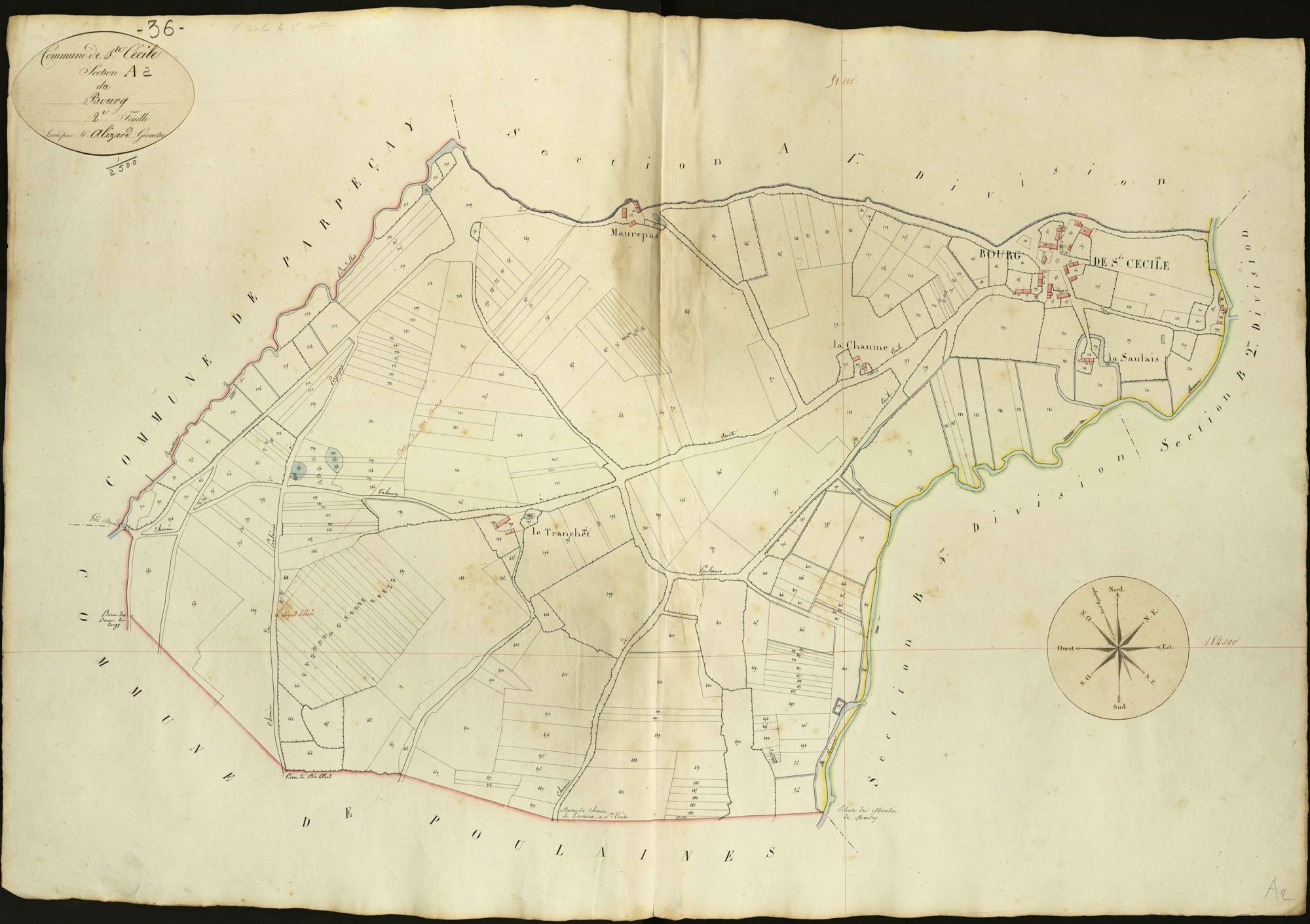 Sainte-Cécile - Section A2, dite du Bourg.