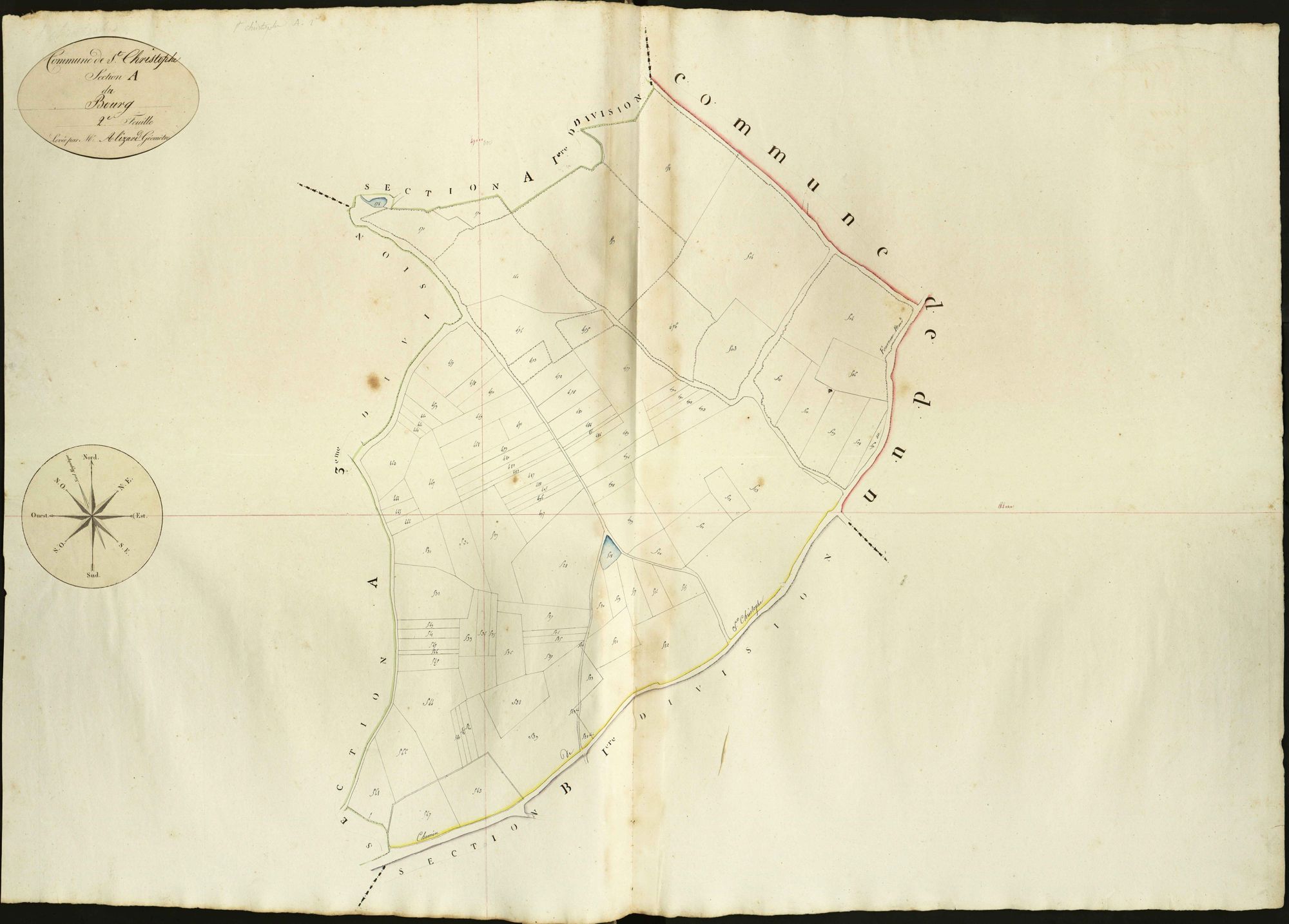 Saint-Christophe-en-Bazelle - Section A2, dite du Bourg.