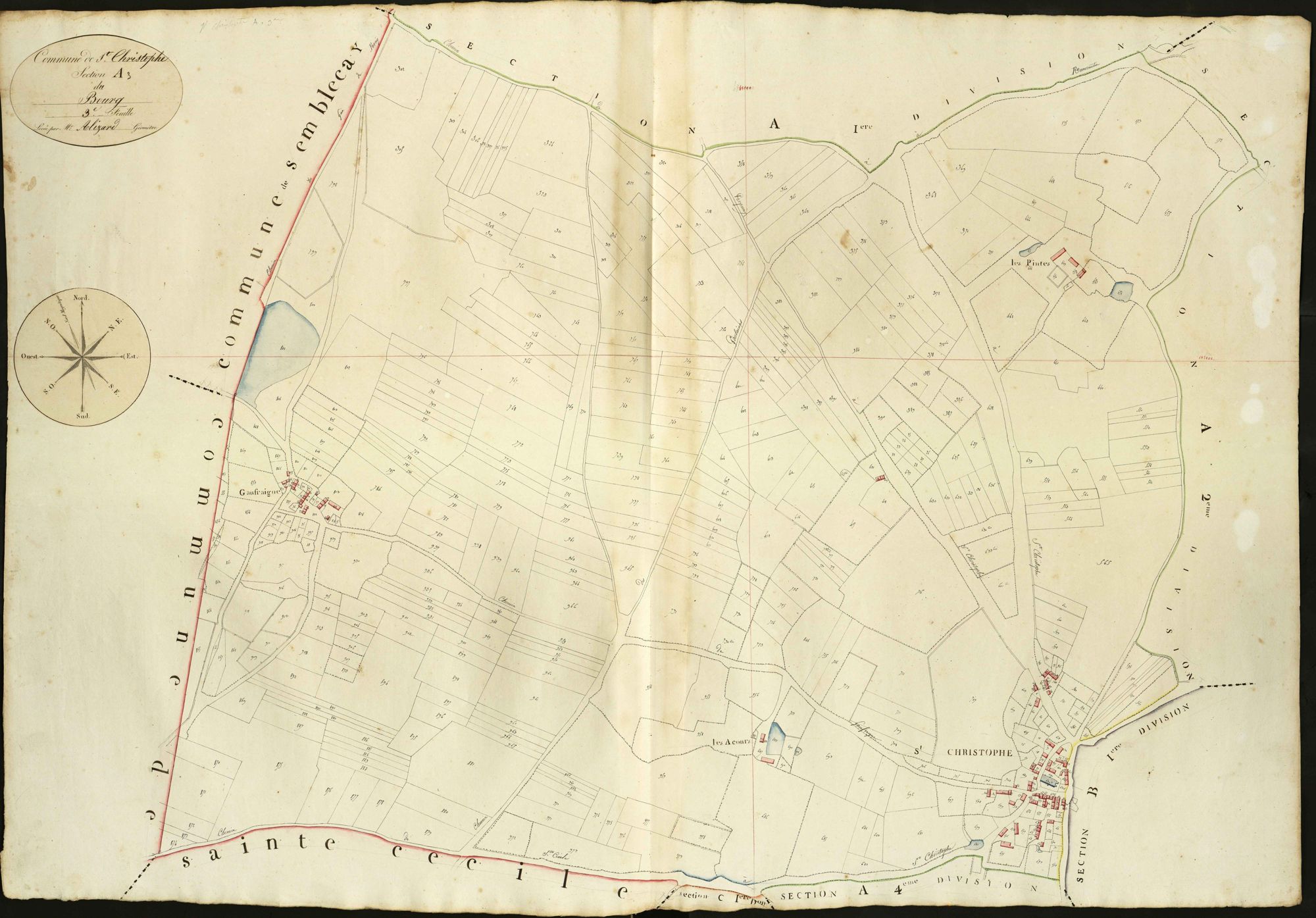 Saint-Christophe-en-Bazelle - Section A3, dite du Bourg.
