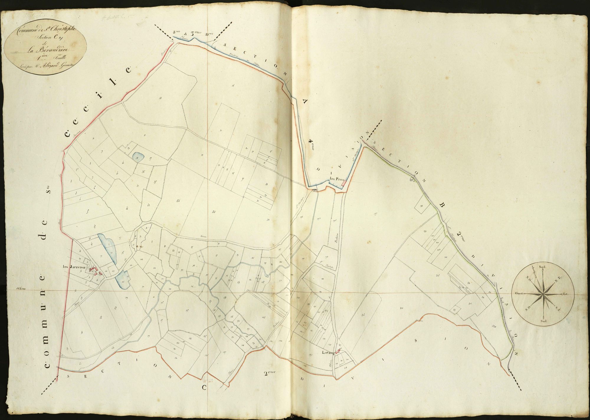Saint-Christophe-en-Bazelle - Section C1, dite de la Béraudière.