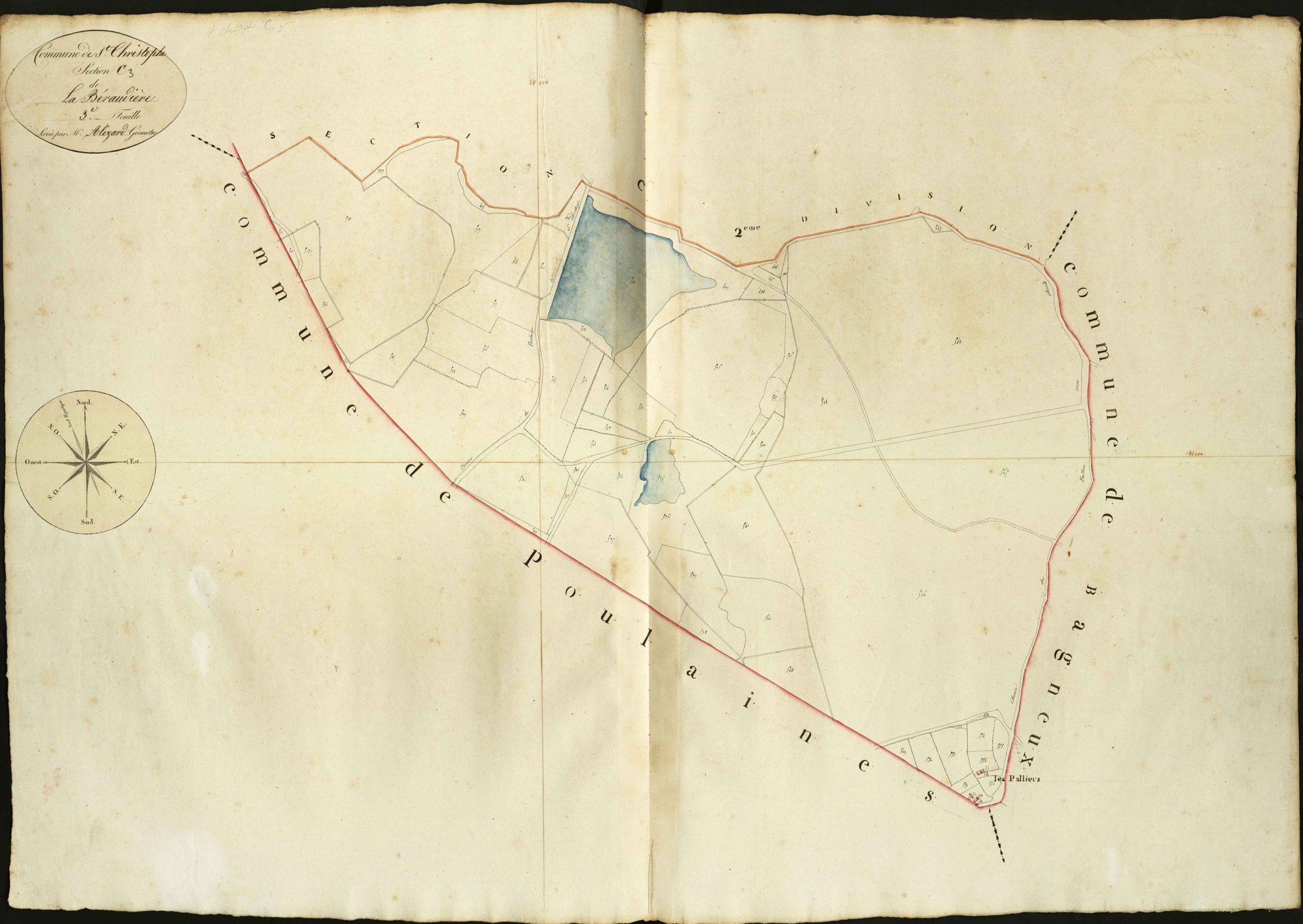 Saint-Christophe-en-Bazelle - Section C3, dite de la Béraudière.