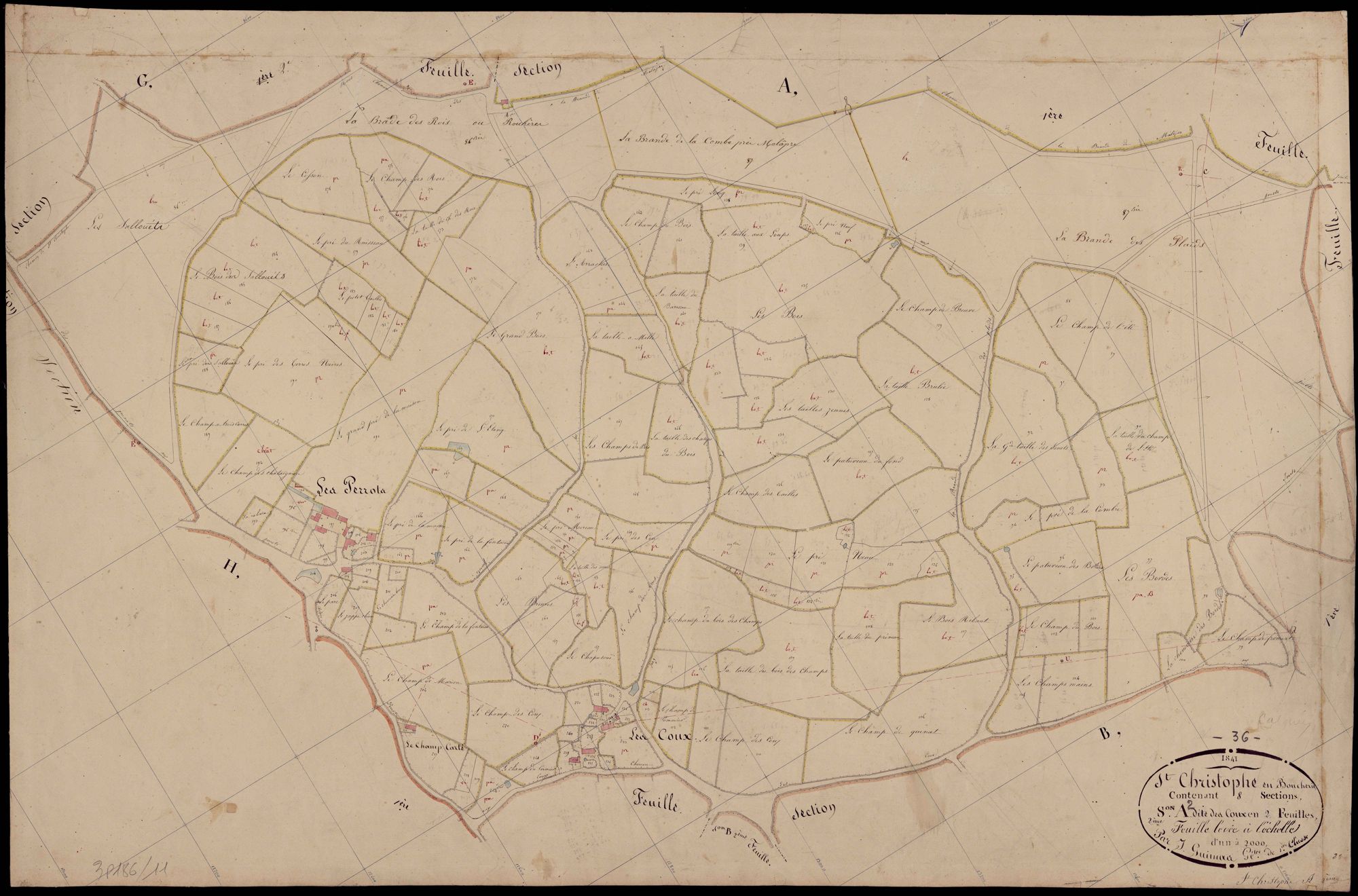 Saint-Christophe-en-Boucherie - Section A2, dite des Coux.