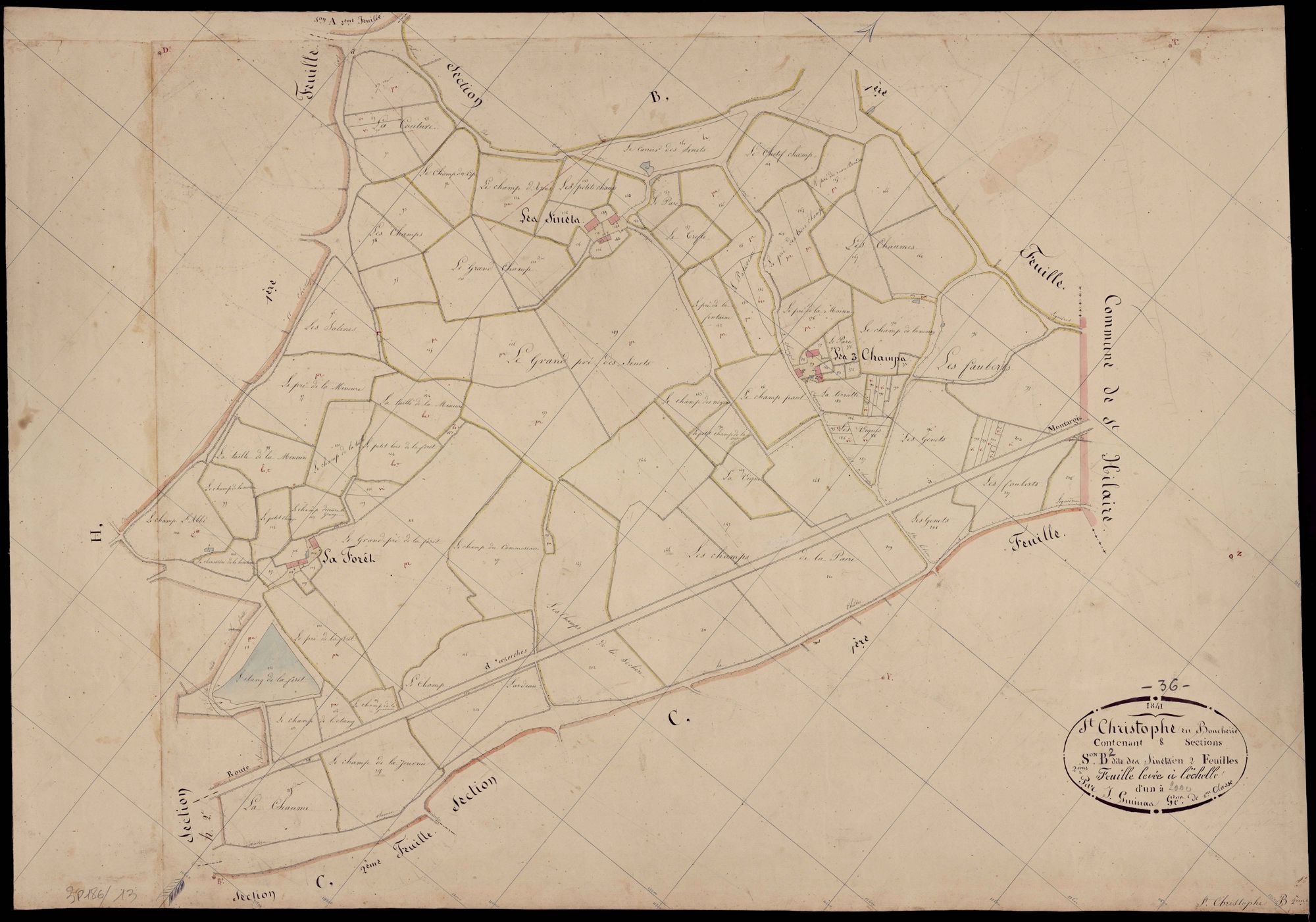 Saint-Christophe-en-Boucherie - Section B2, dite des Sinets.