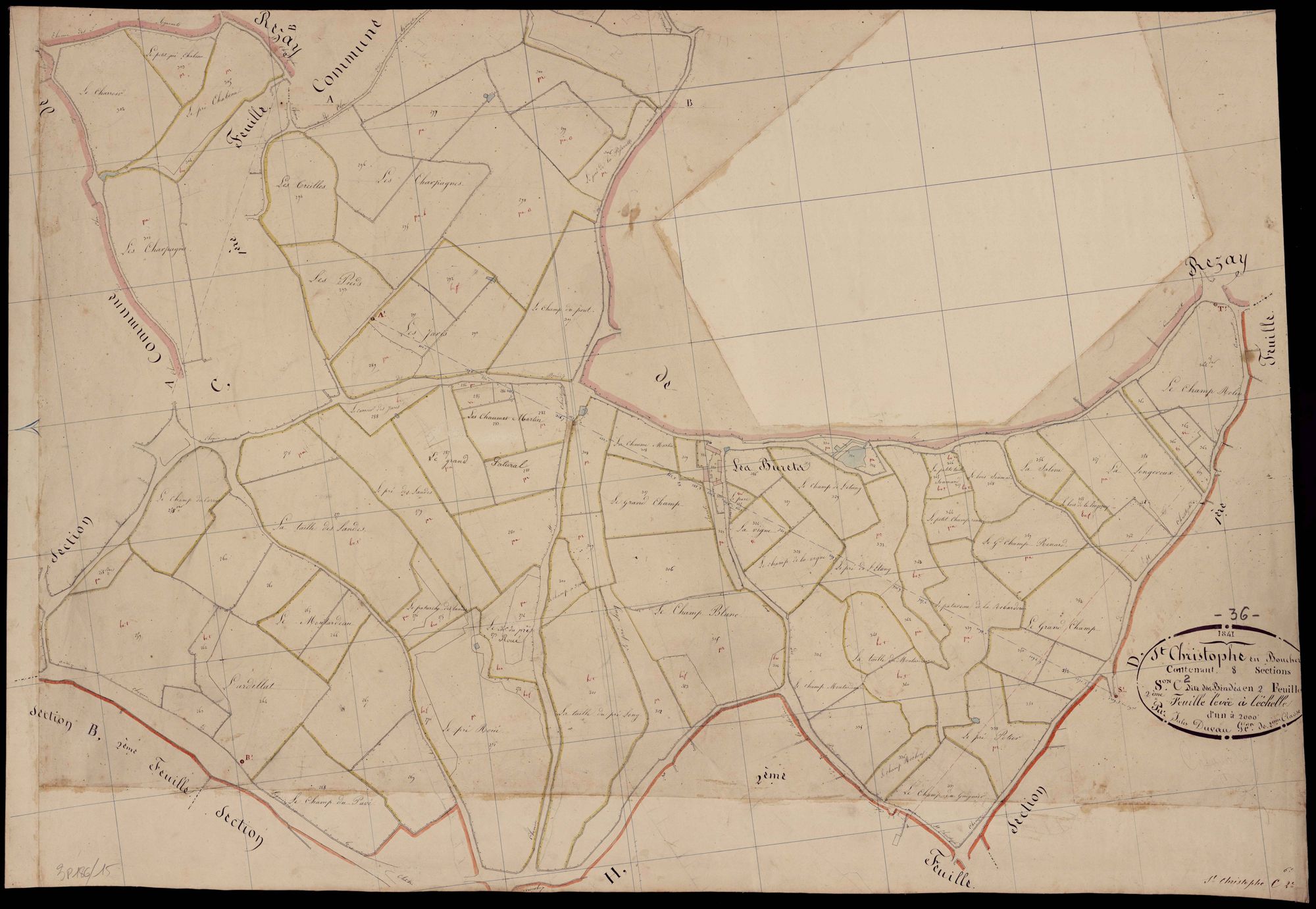Saint-Christophe-en-Boucherie - Section C2, dite des Bindés.
