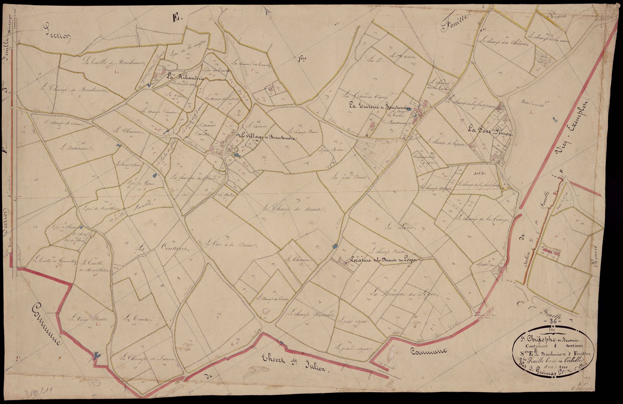 Saint-Christophe-en-Boucherie - Section E2, dite de Bouchenoire.