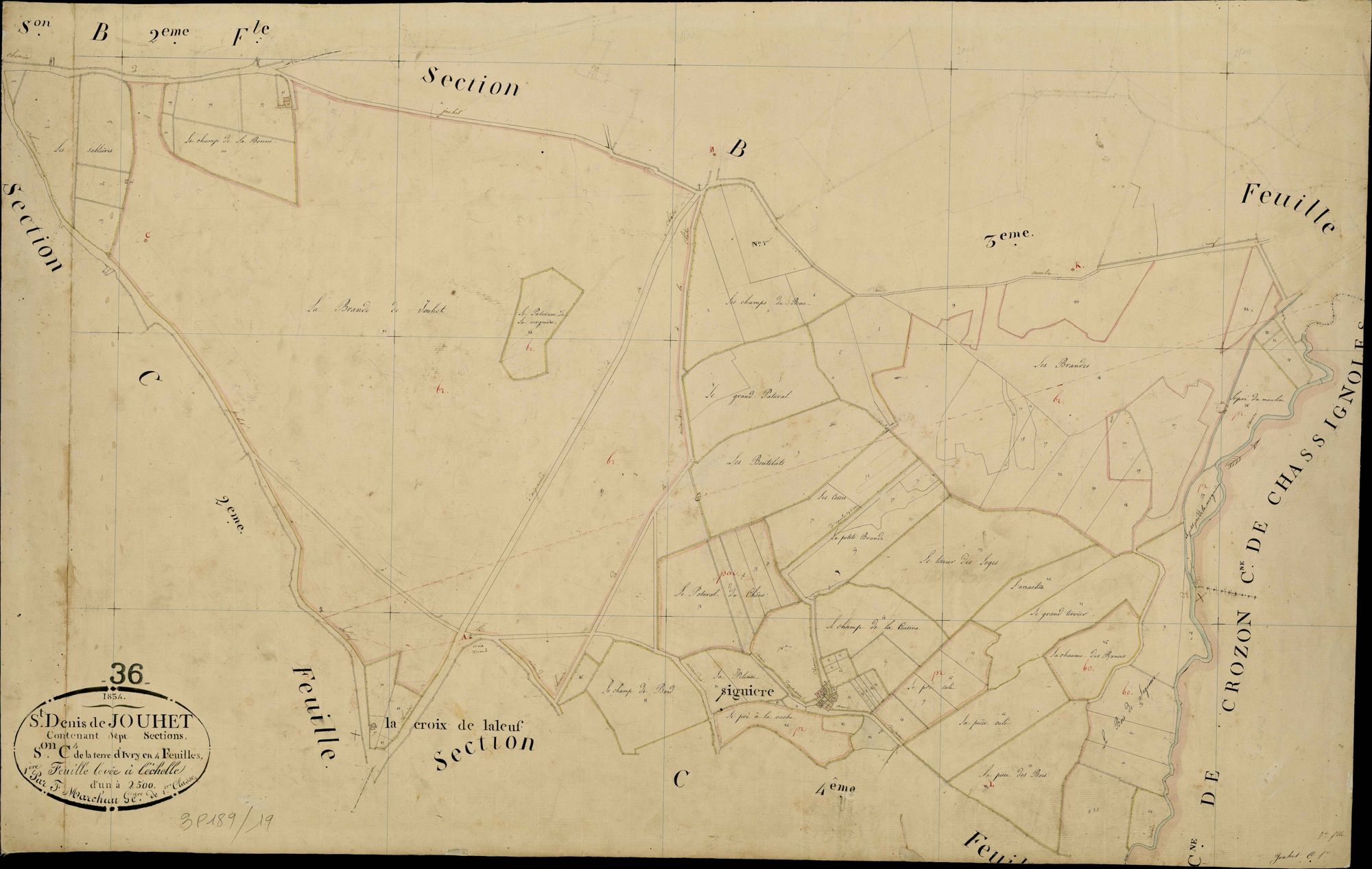 Saint-Denis-de-Jouhet - Section C1, dite de la Terre d' Ivry.