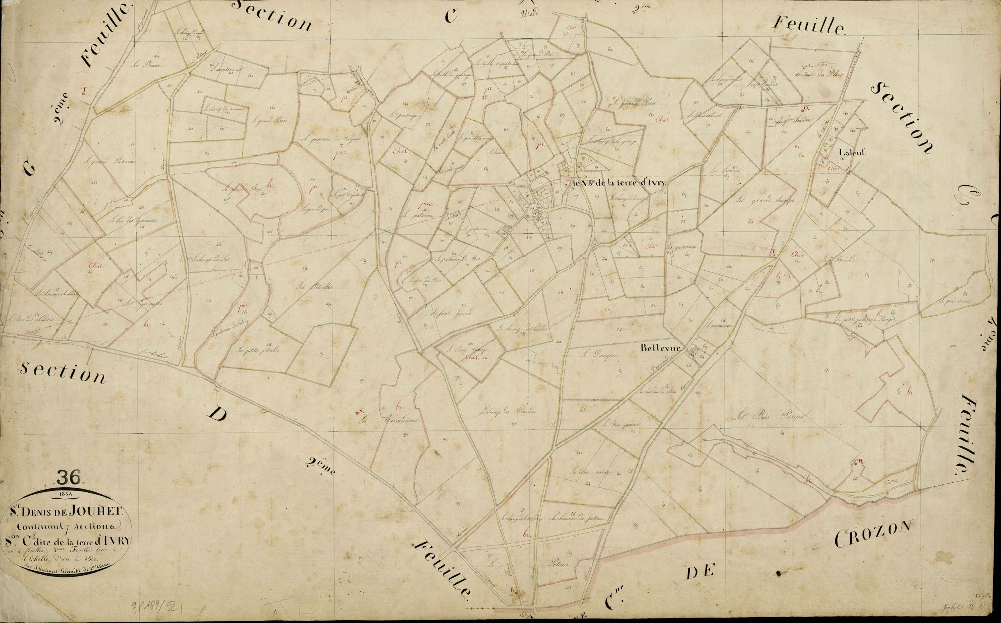 Saint-Denis-de-Jouhet - Section C3, dite de la Terre d' Ivry.
