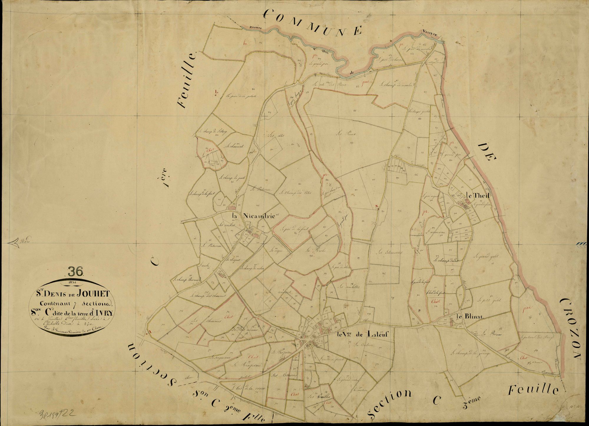 Saint-Denis-de-Jouhet - Section C4, dite de la Terre d' ivry.