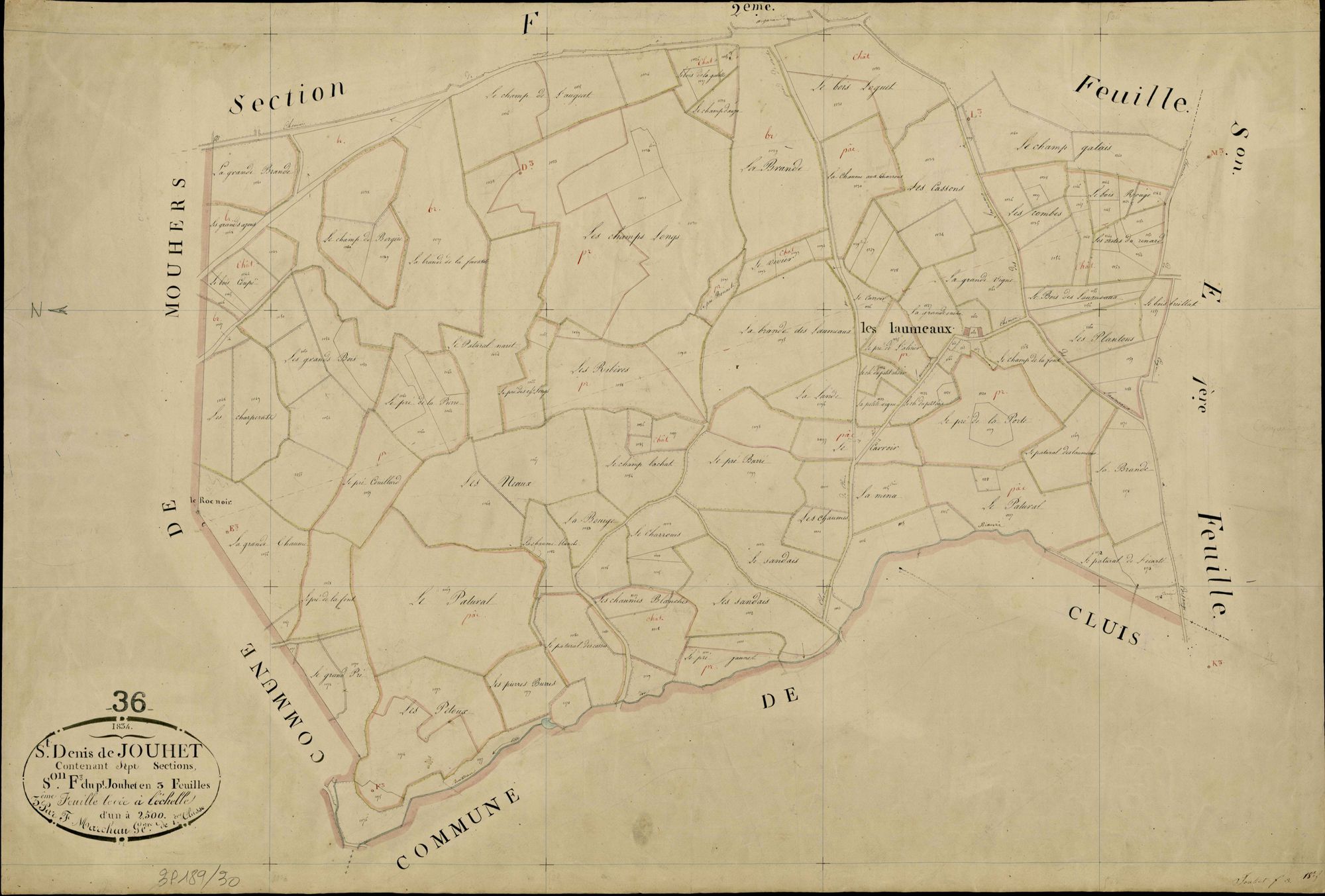 Saint-Denis-de-Jouhet - Section F3, dite du Petit Jouhet.
