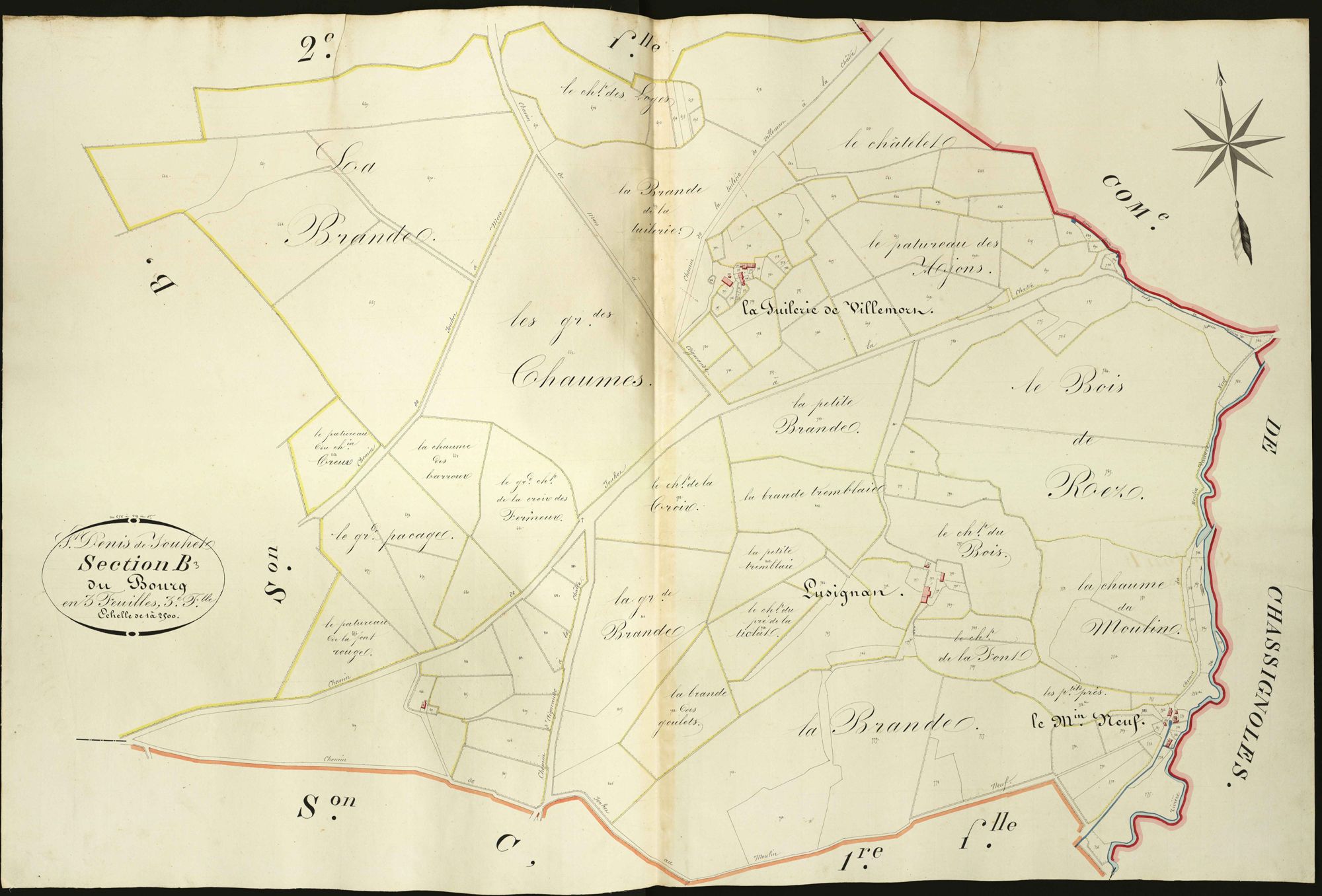 Saint-Denis-de-Jouhet - Section B3, dite du Bourg.