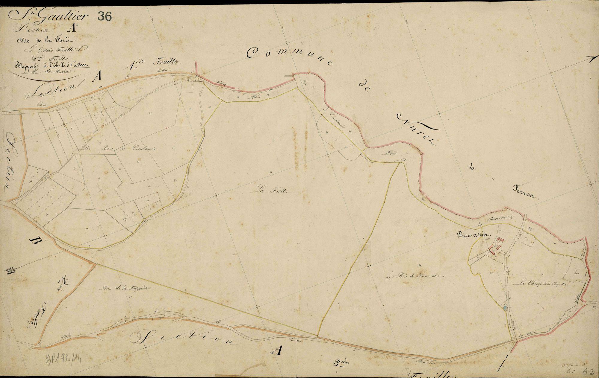 Saint-Gaultier - Section A2,dite de la Forêt.