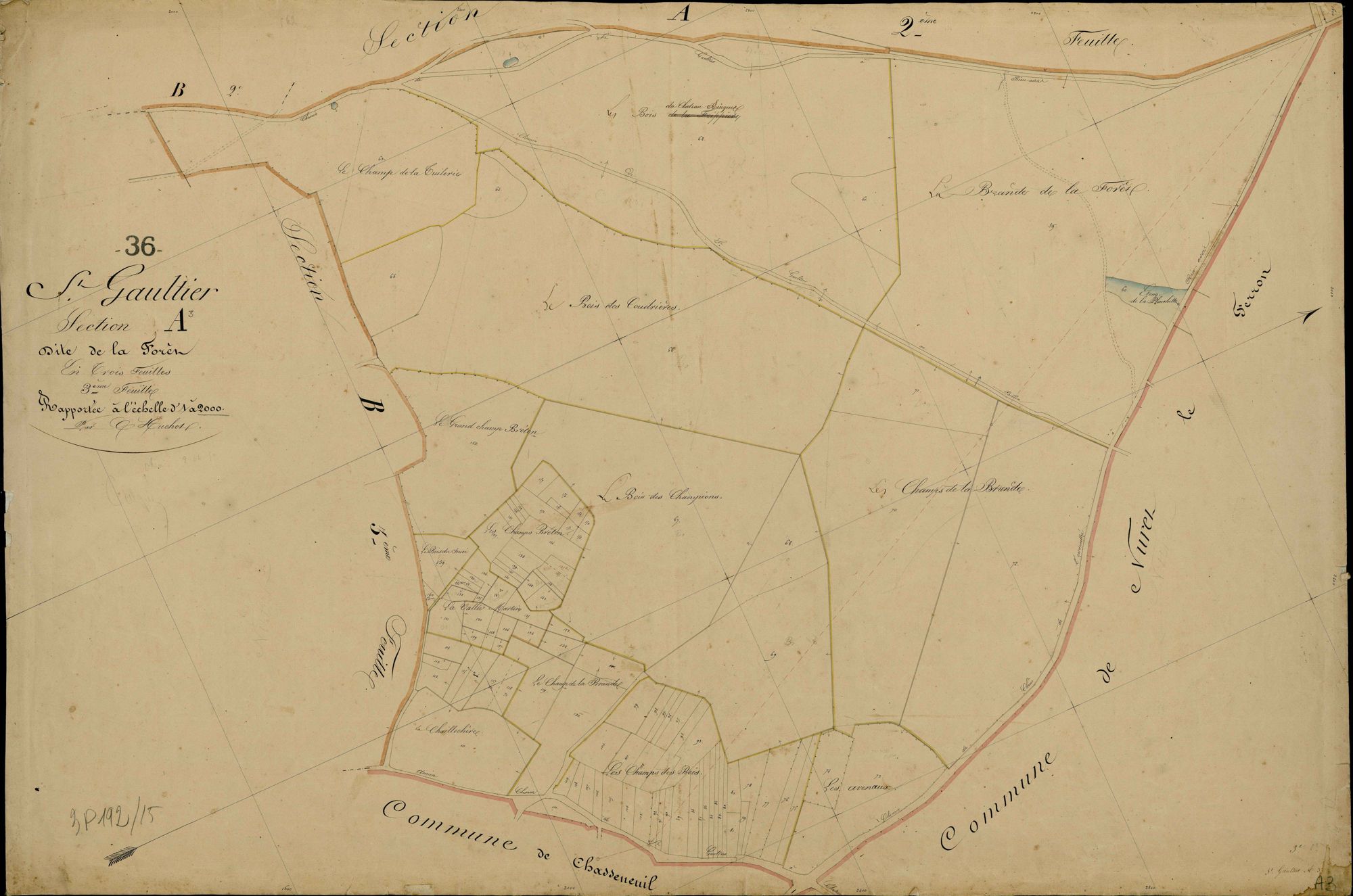 Saint-Gaultier - Section A3, dite de la Forêt.