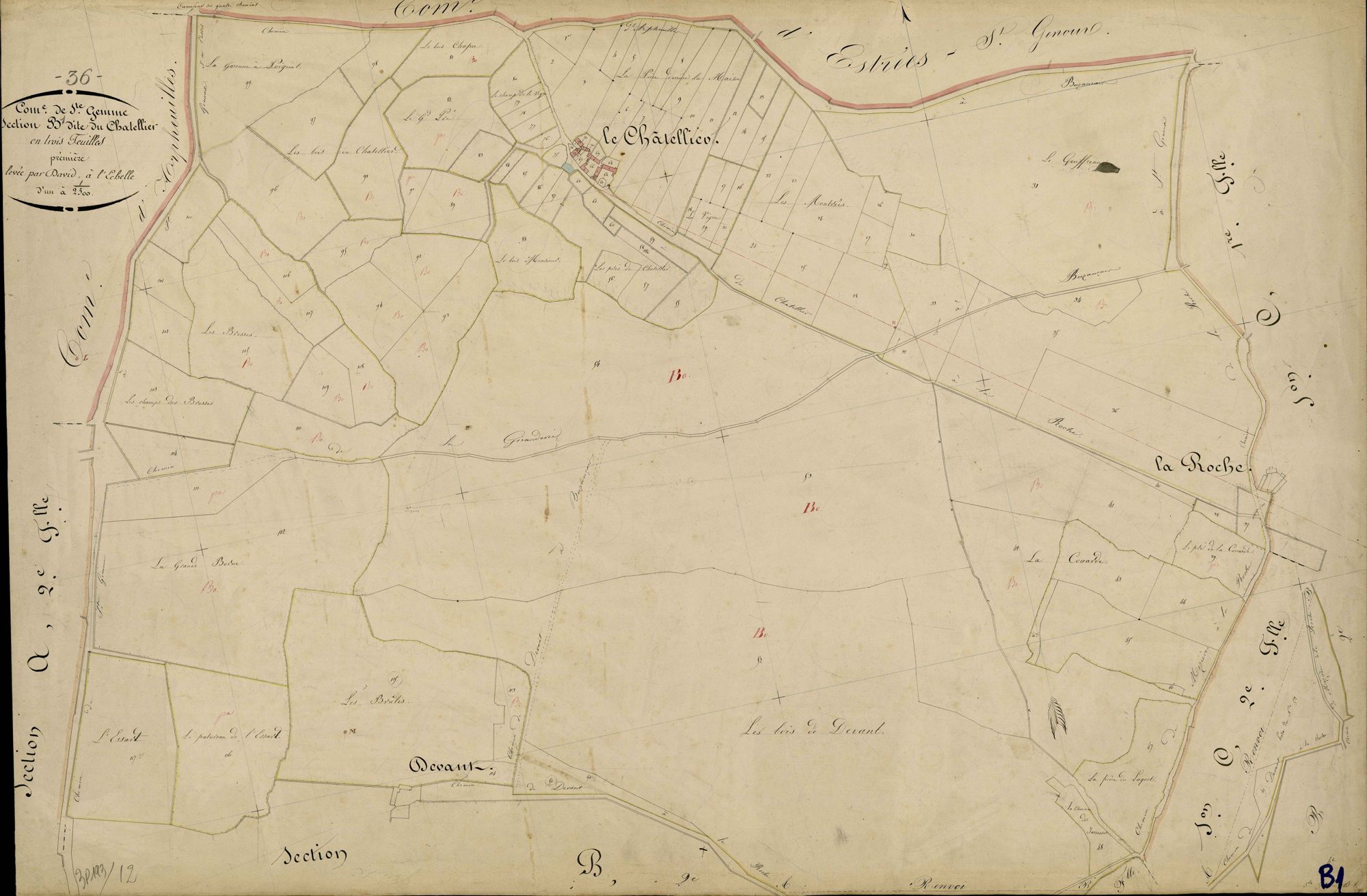 Sainte-Gemme - Section B1, dite du Chatellier.