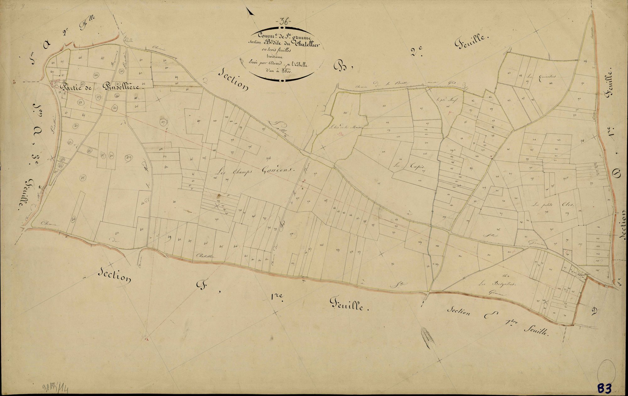 Sainte-Gemme - Section B3, dite du Chatellier.