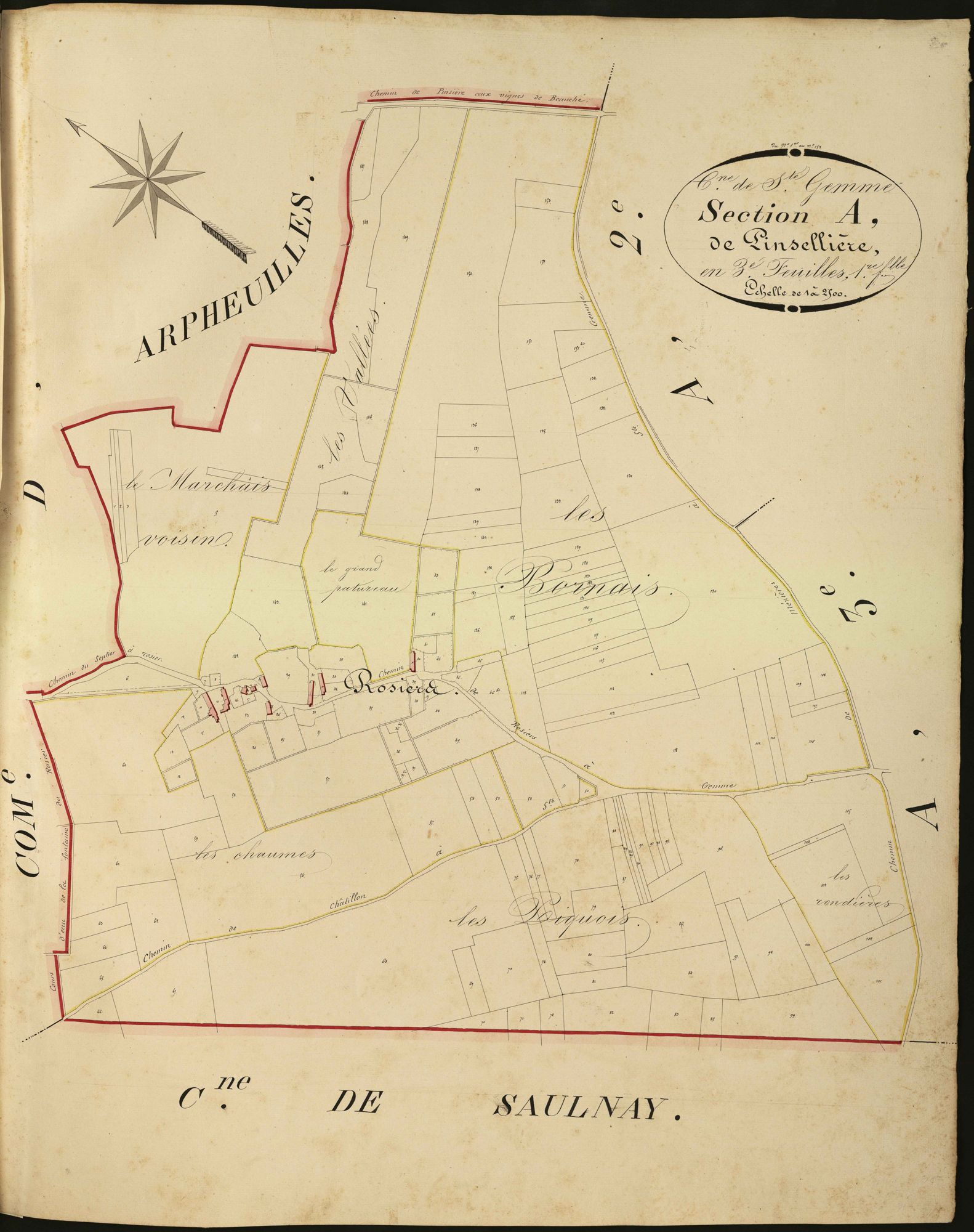 Sainte-Gemme - Section A1, dite de Pinsellière.