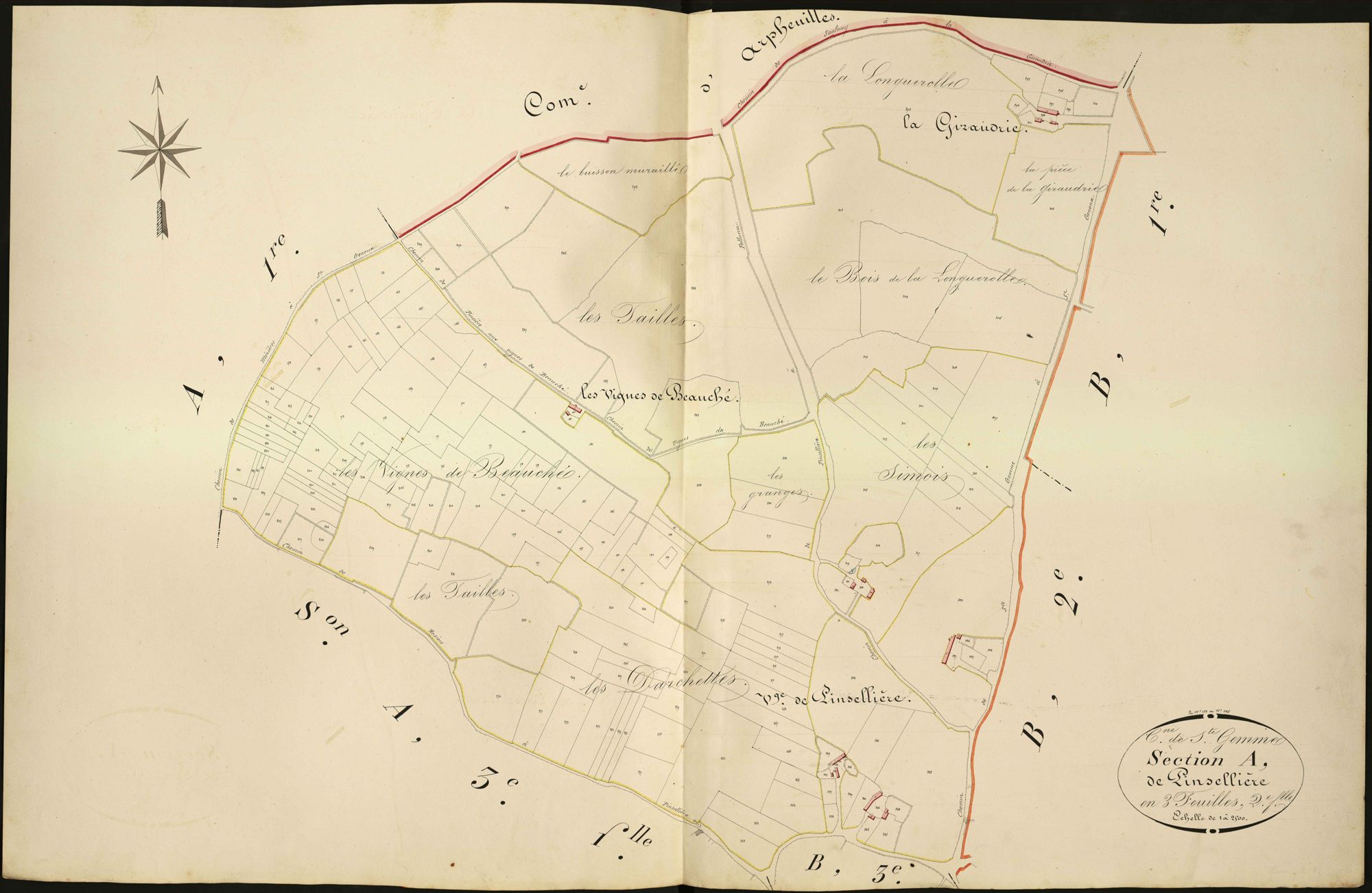 Sainte-Gemme - Section A2, dite de Pinsellière.