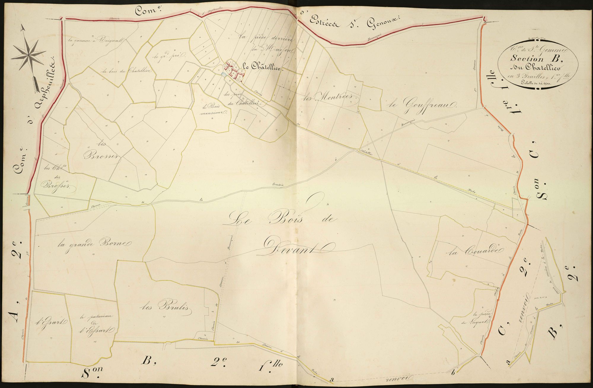Sainte-Gemme - Section B1, dite du Chatellier.