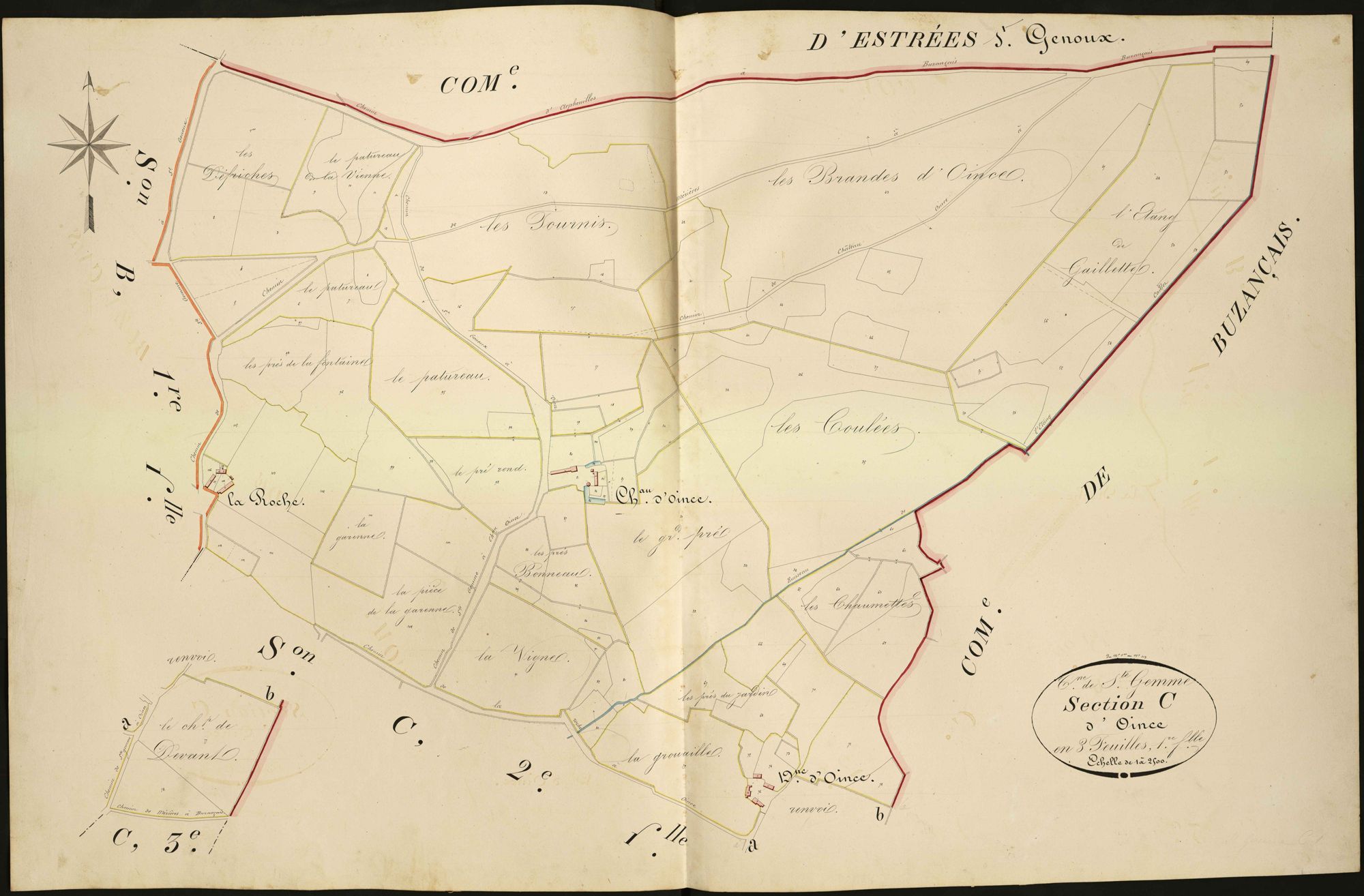 Sainte-Gemme - Section C1, dite d' Oince.