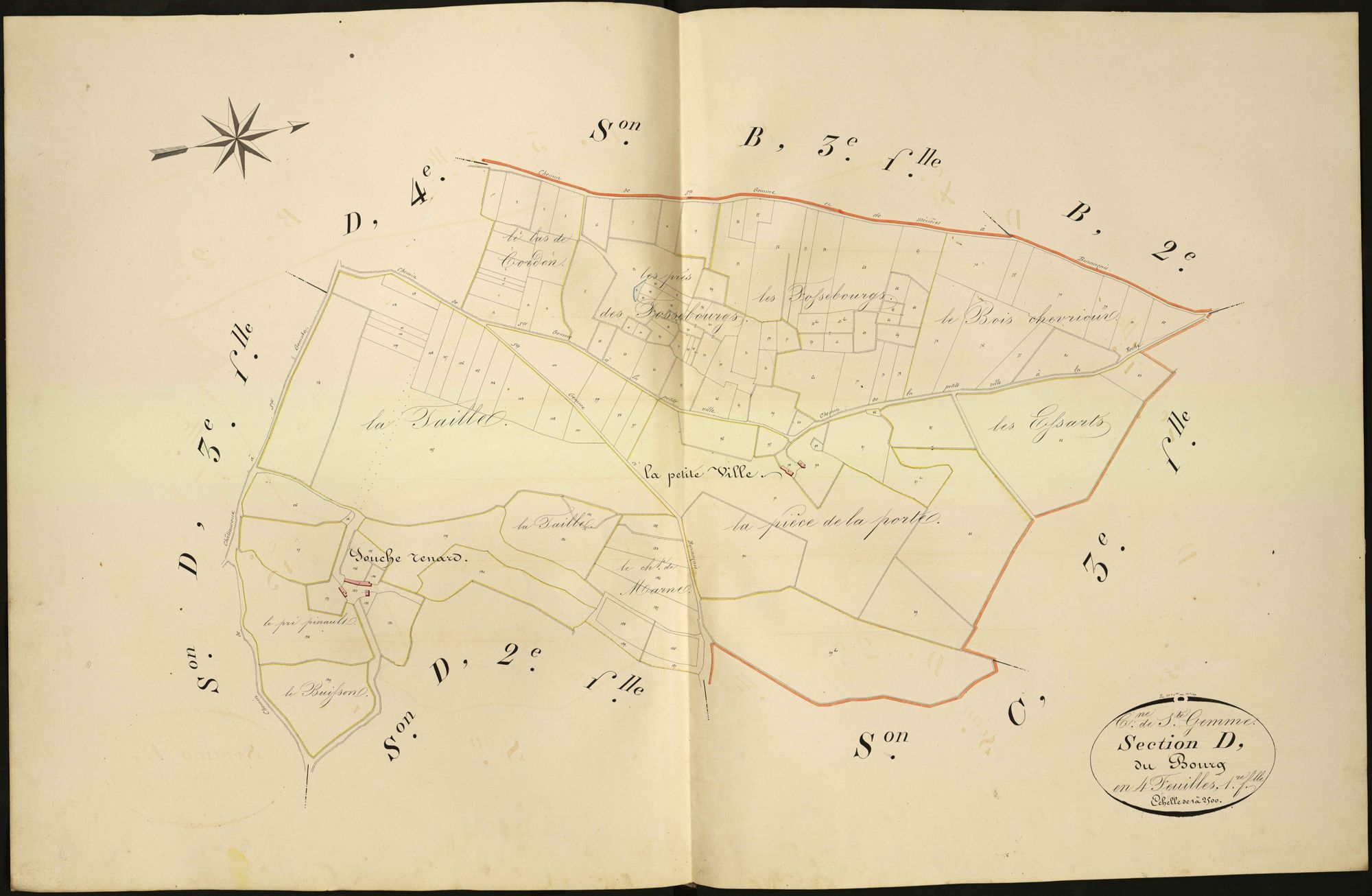 Sainte-Gemme - Section D1, dite du Bourg.