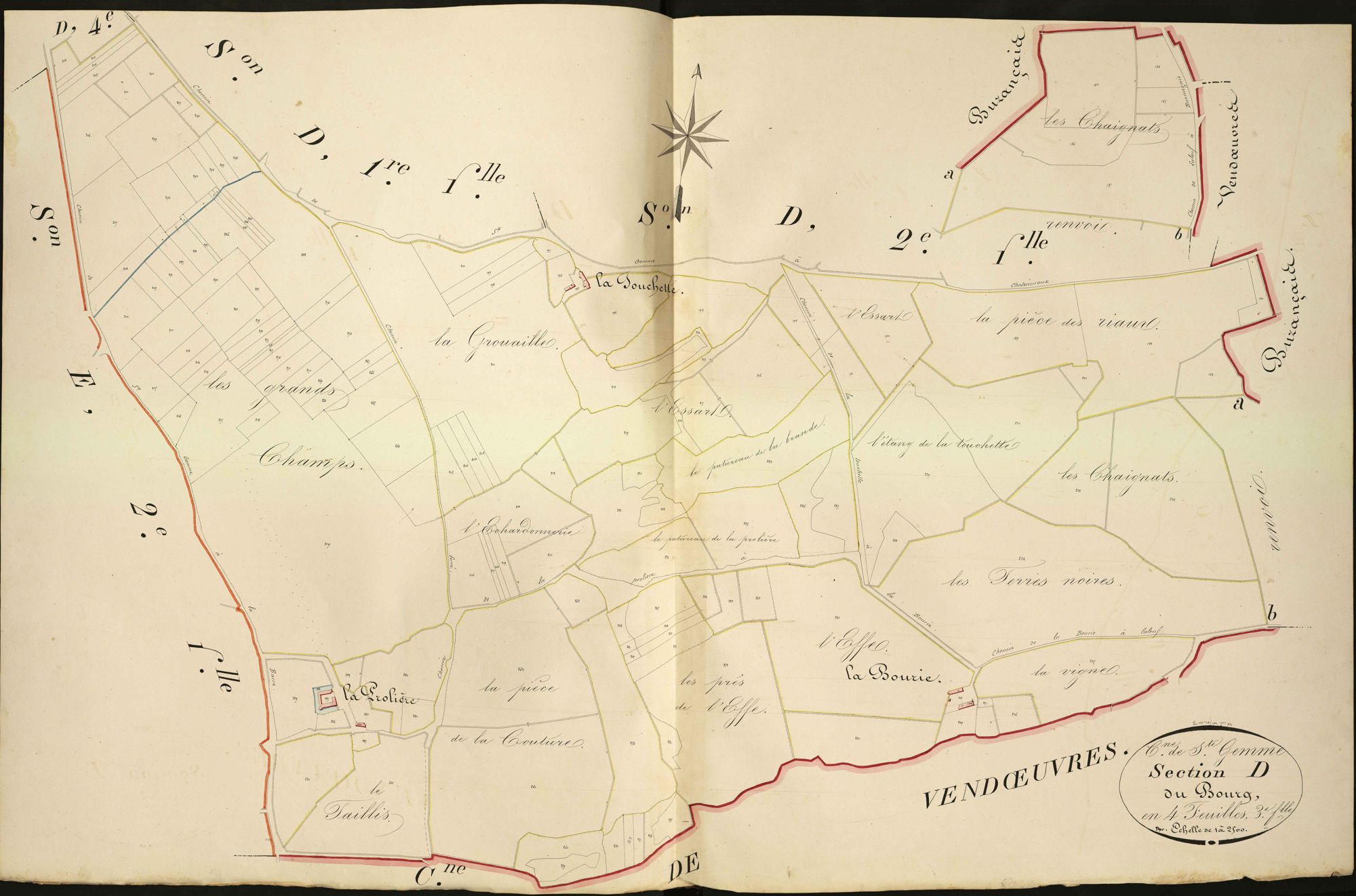Sainte-Gemme - Section D3, dite du Bourg.