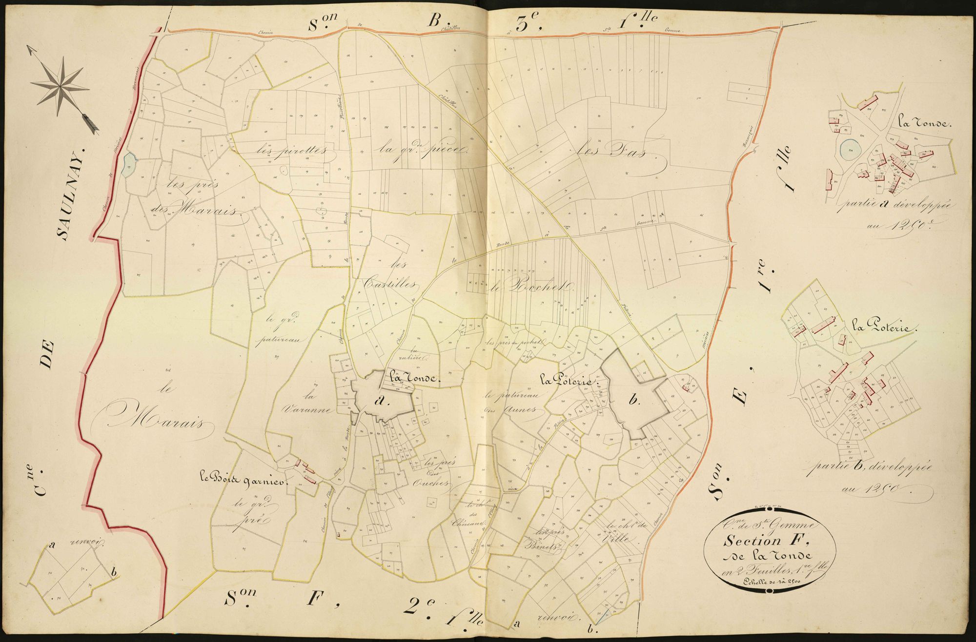 Sainte-Gemme - Section F1, dite de la Ronde.