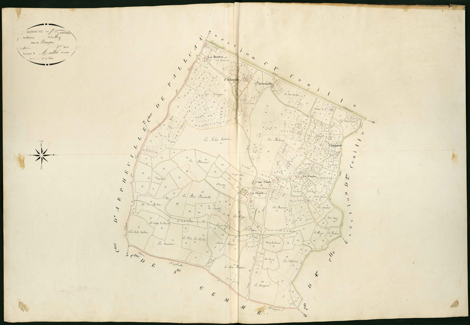 Saint-Genou - Section D1, dite de Beaupré.