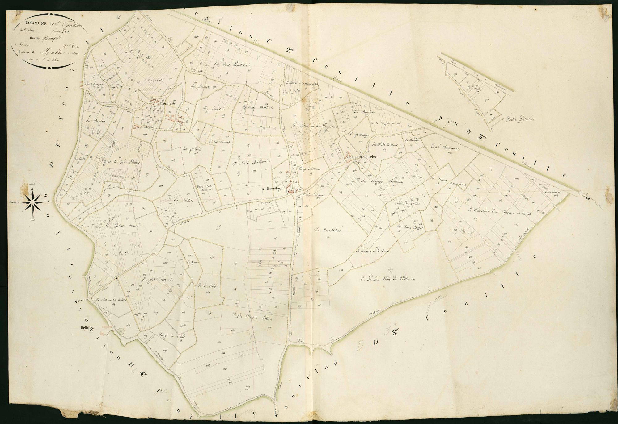 Saint-Genou - Section D2, dite de Beaupré.