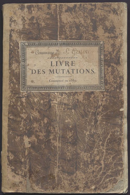 Saint-Genou - Livre des mutations de propriétés