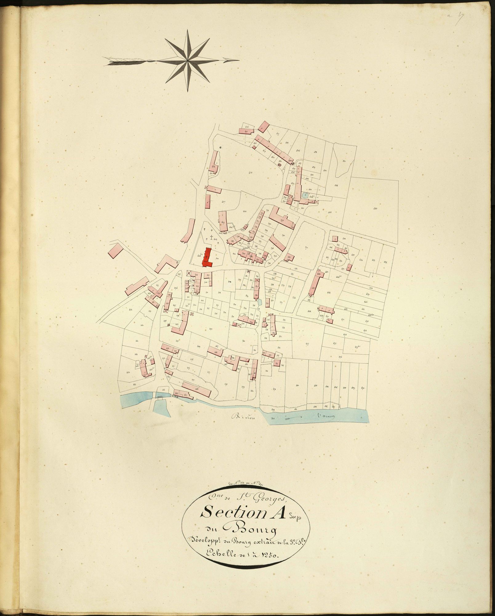 Saint-Georges-sur-Arnon - Section A3, développement du bourg.