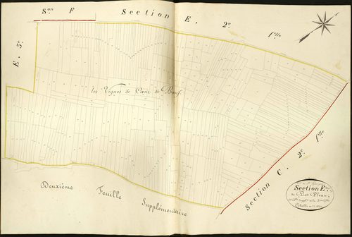 Saint-Georges-sur-Arnon - Section E3, dite de Pied Pleau, première feuille supplémentaire.