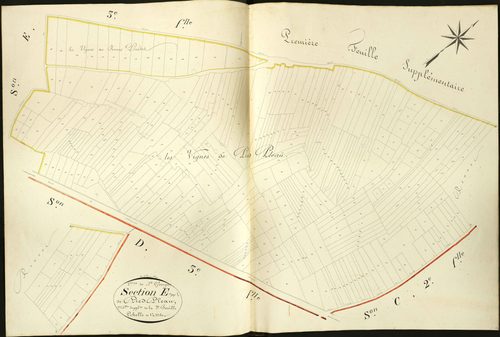 Saint-Georges-sur-Arnon - Section E3, dite de Pied Pleau, deuxième feuille supplémentaire.