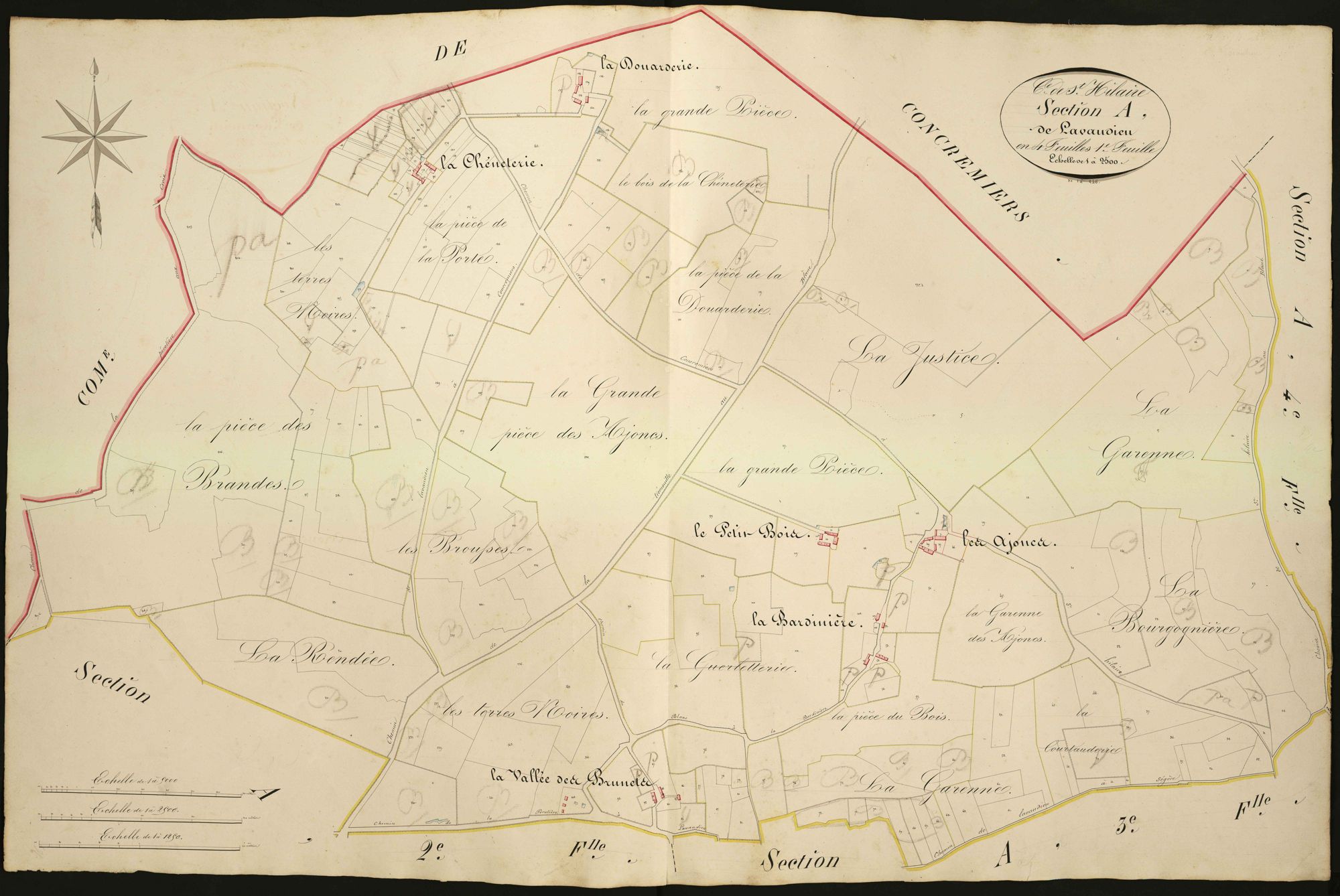 Saint-Hilaire-sur-Benaize - Section A1, dite de Lavaudieu.