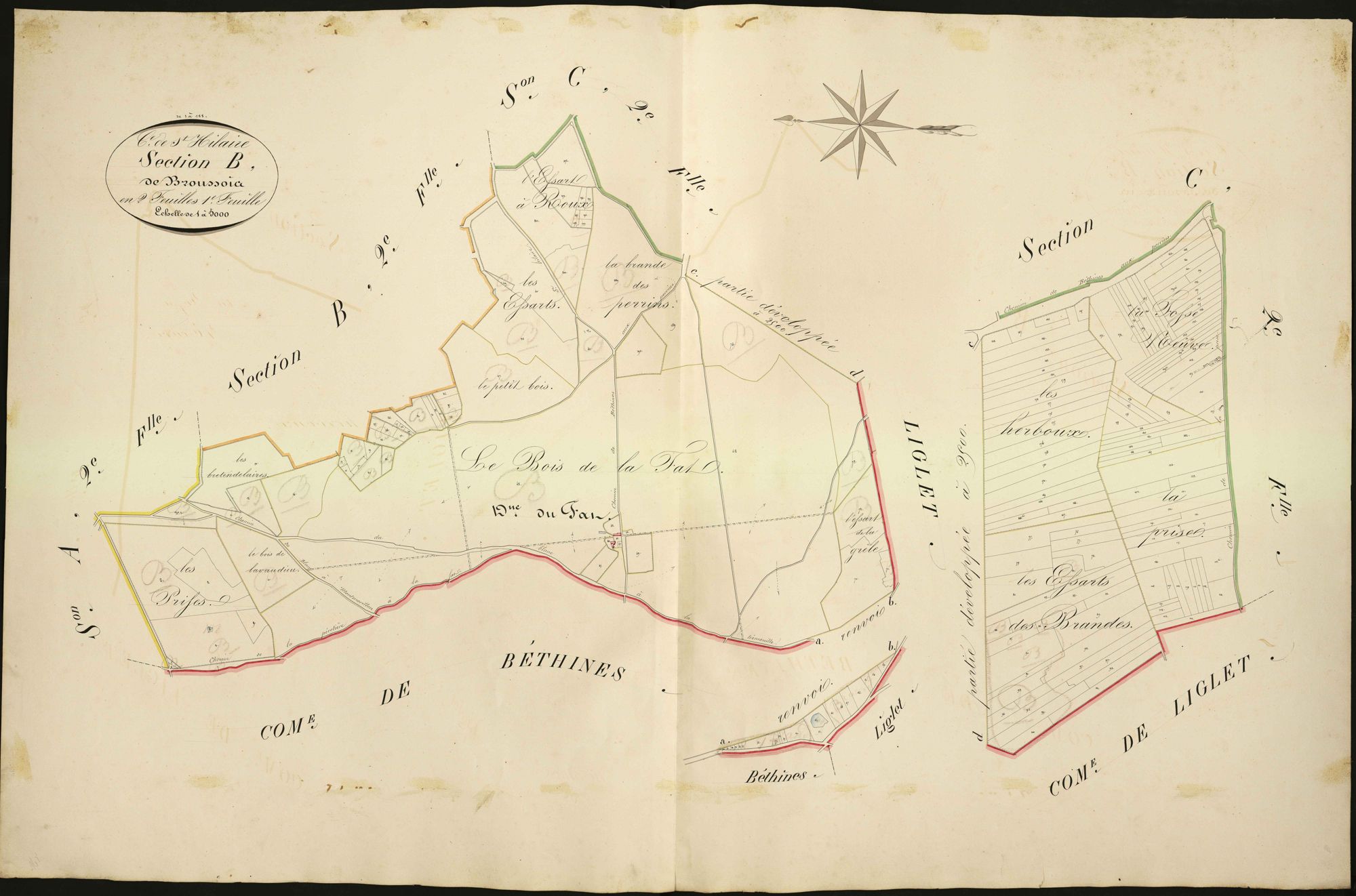 Saint-Hilaire-sur-Benaize - Section B1, dite de Broussois.