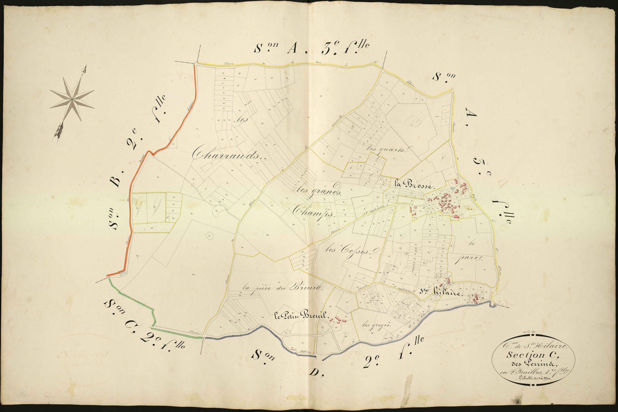 Saint-Hilaire-sur-Benaize - Section C1, dite des Perrins.