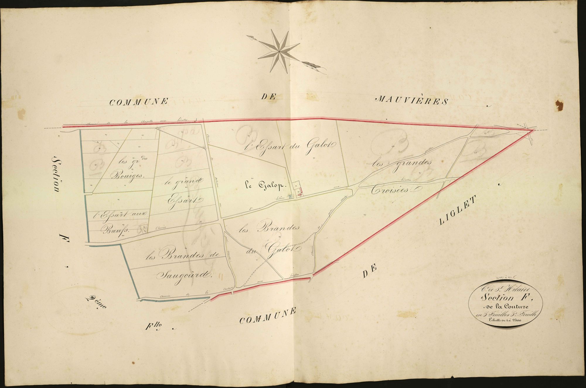 Saint-Hilaire-sur-Benaize - Section F3, dite de la Couture.