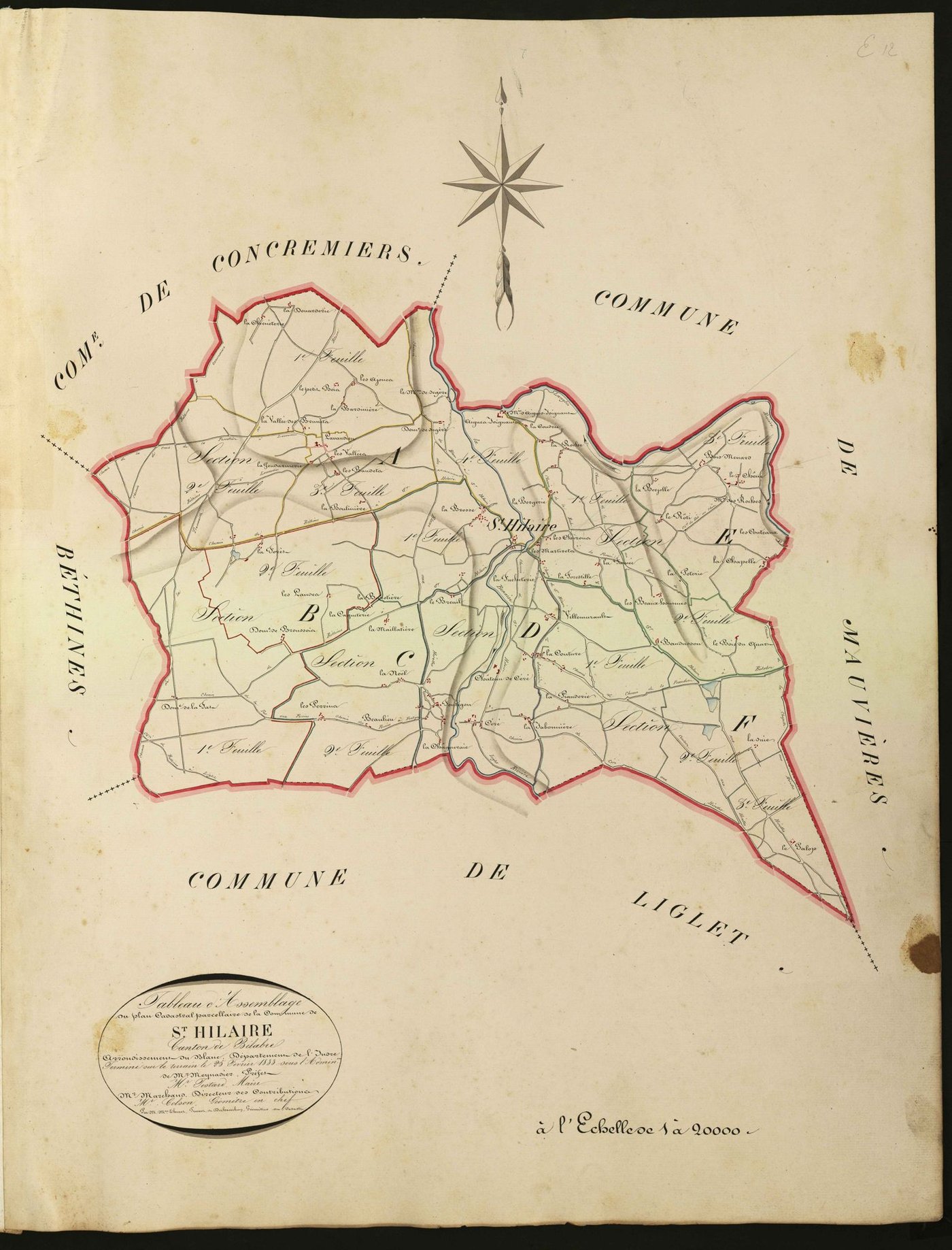 Saint-Hilaire-sur-Benaize - Tableau d'assemblage.
