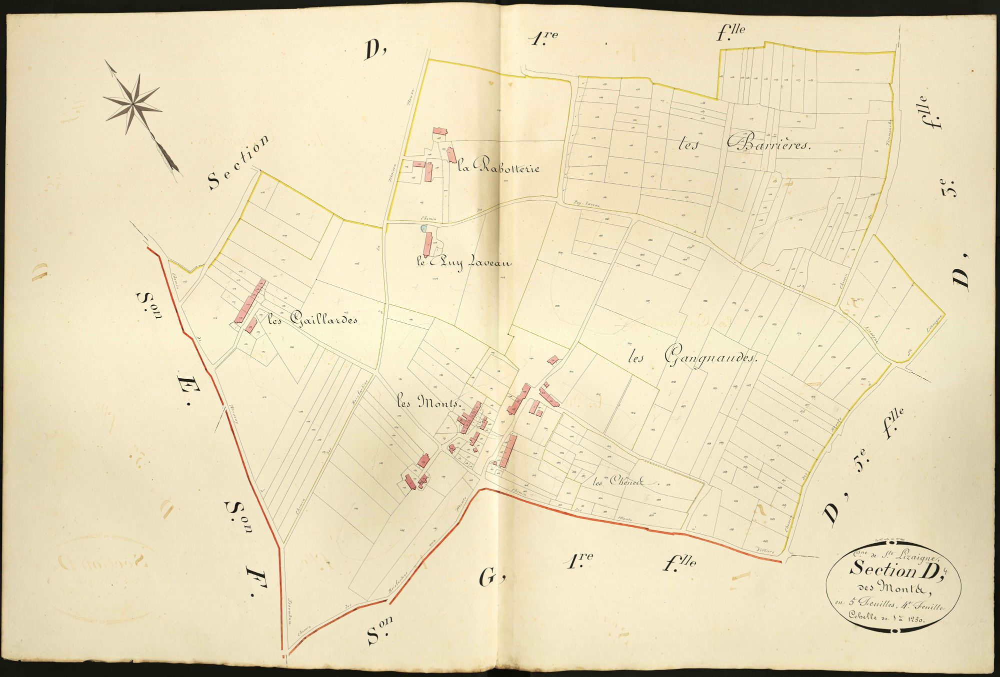 Sainte-Lizaigne - Section D4, dite des Monts.