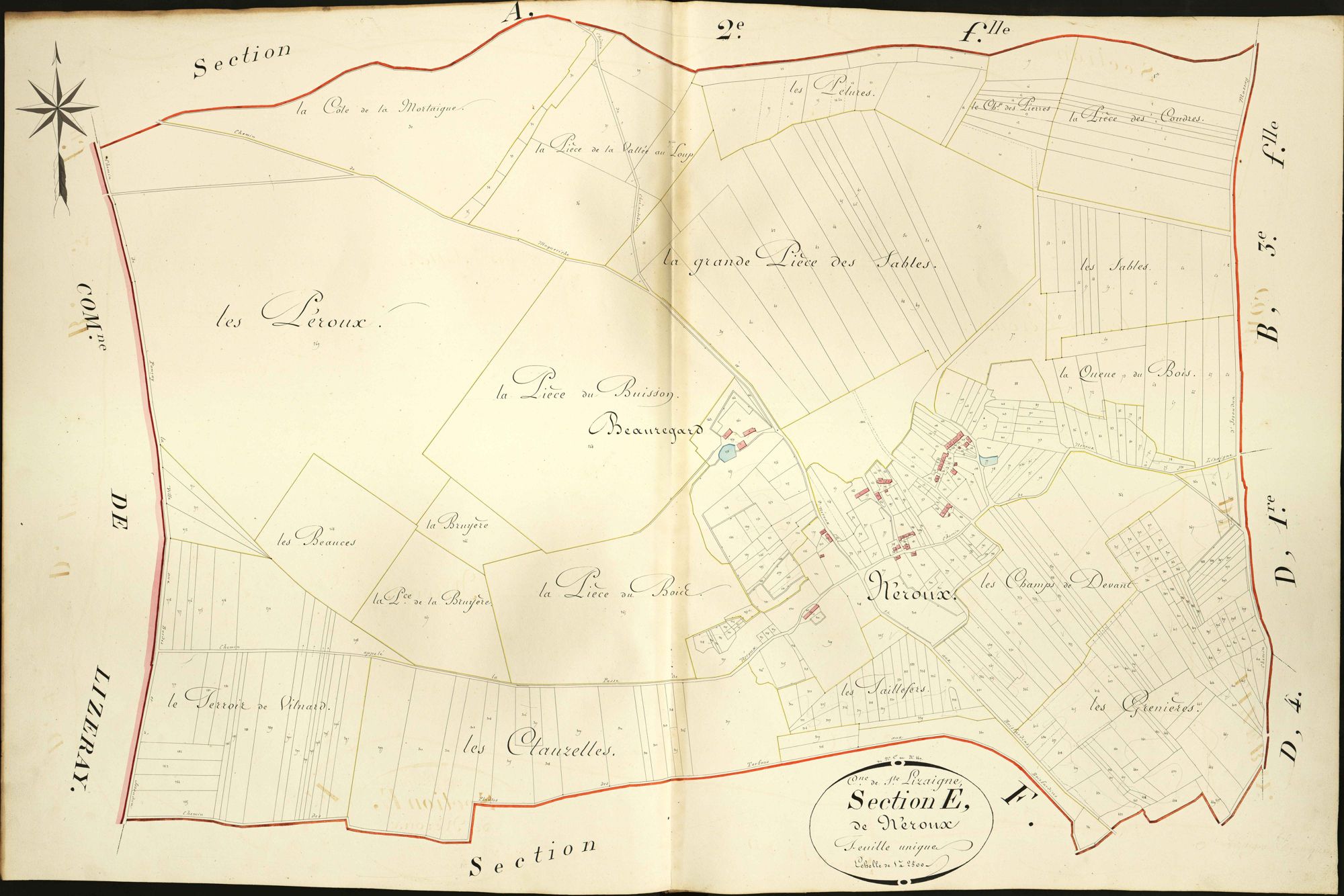 Sainte-Lizaigne - Section E, dite de Néroux.