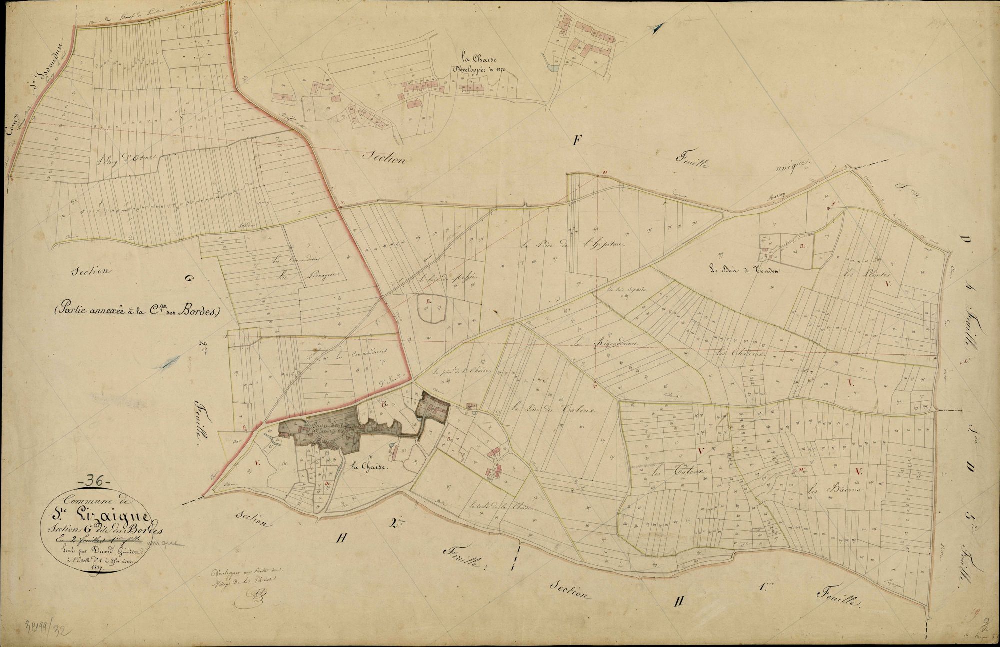 Sainte-Lizaigne - Section G, dite des Bordes.
