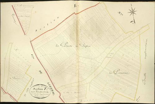 Sainte-Lizaigne - Section F, dite des Boisfardins, première feuille supplémentaire.