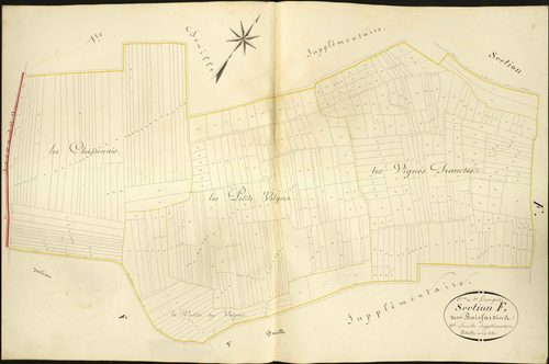 Sainte-Lizaigne - Section F, dite Des Boisfardins, deuxième feuille supplémentaire.