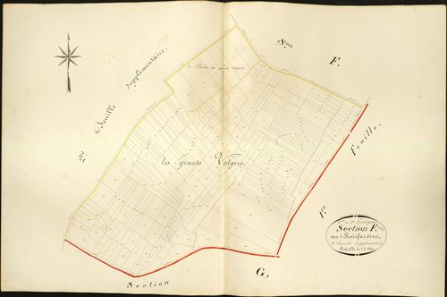 Sainte-Lizaigne - Section F, dite Des Boisfardins, troisième feuille supplémentaire.