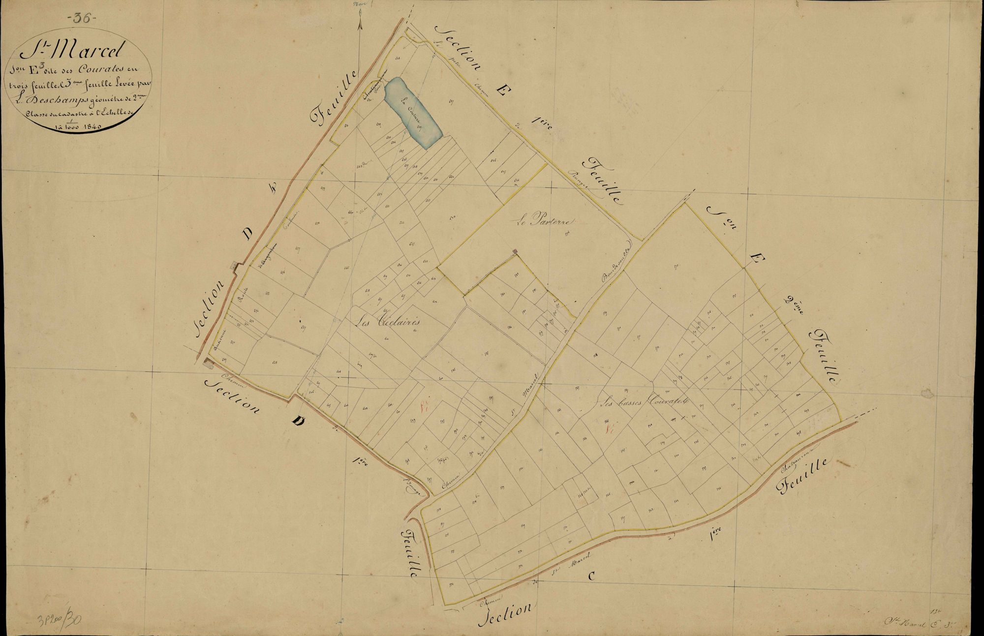 Saint-Marcel - Section E3, dite des Courates.