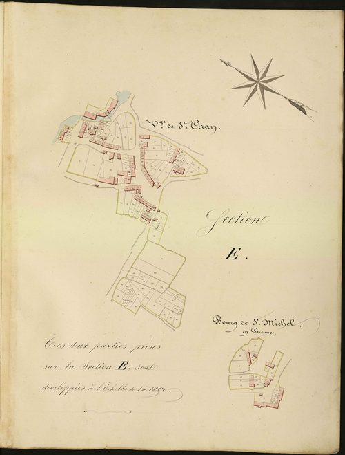 Saint-Michel-en-Brenne - Section E, développement (Bourg de Saint-Michel et village de Saint Ciran).