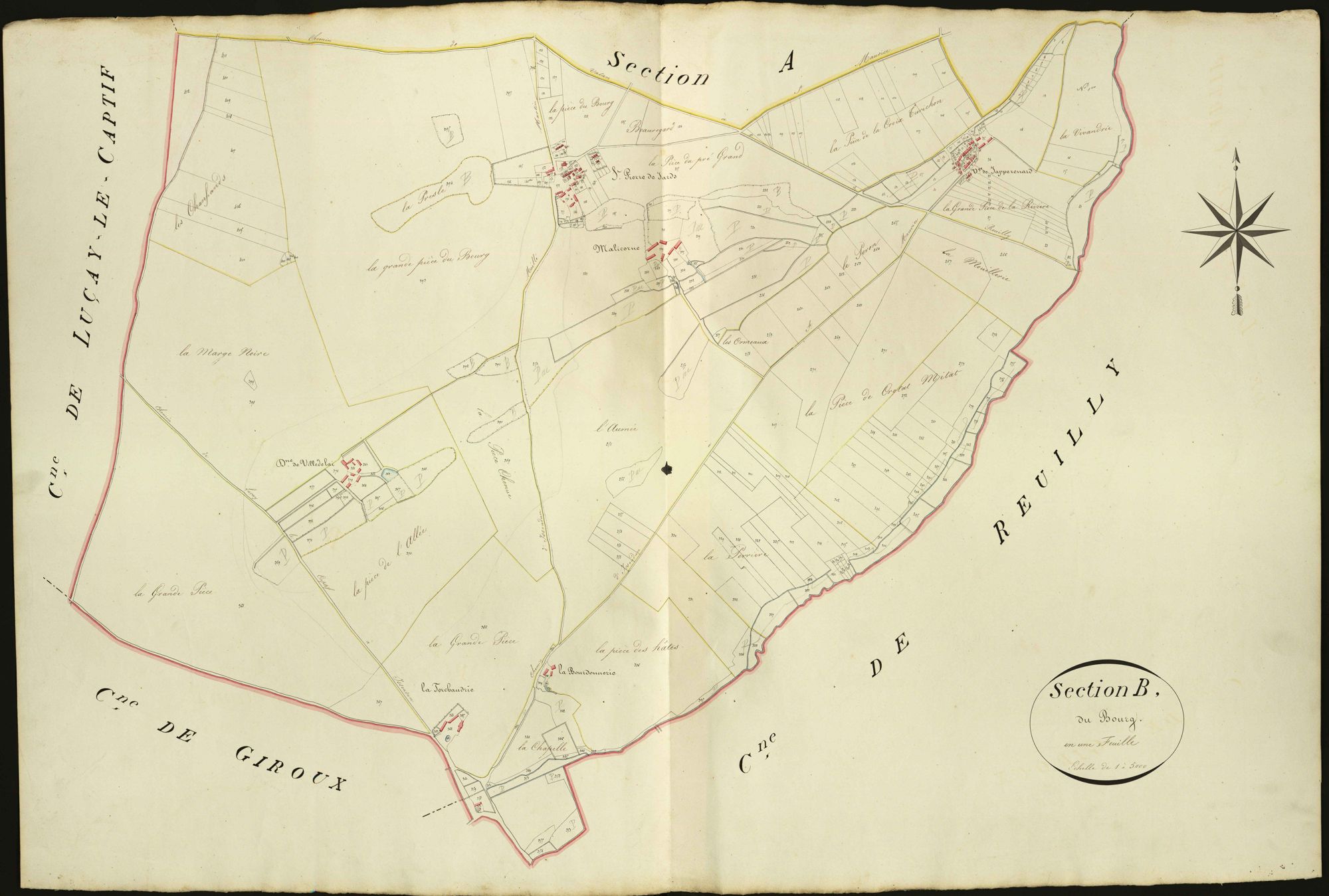 Saint-Pierre-de-Jards - Section B, dite du Bourg.