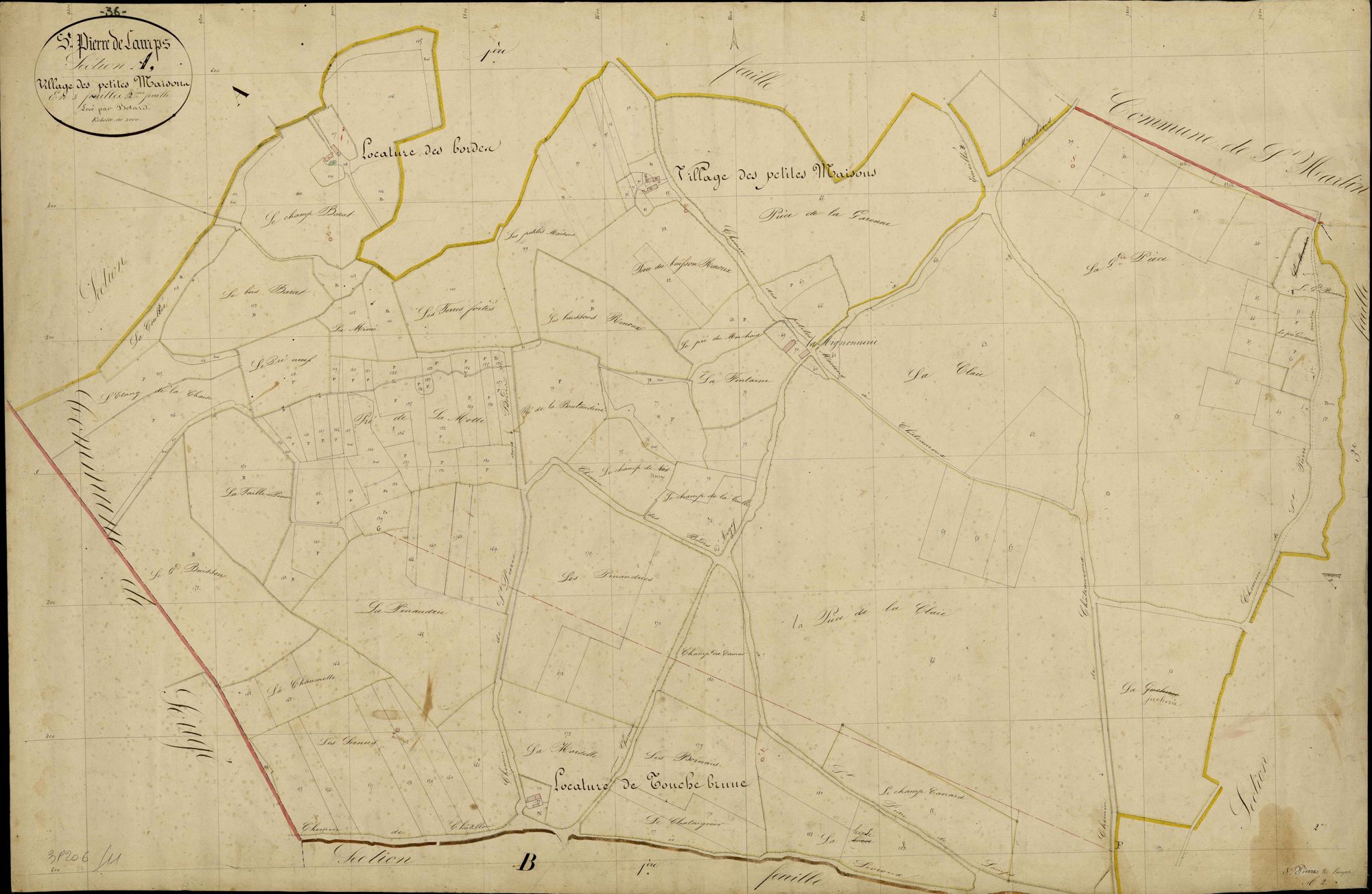 Saint-Pierre-de-Lamps - Section A2, dite du village des Petites Maisons.